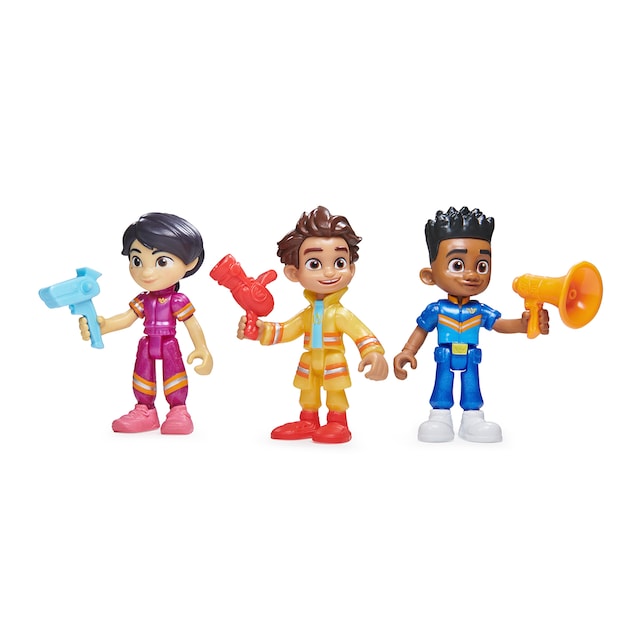 Pack 3 figuras acción  Unidad de Rescate Firebuds Disney Junior Spin Master