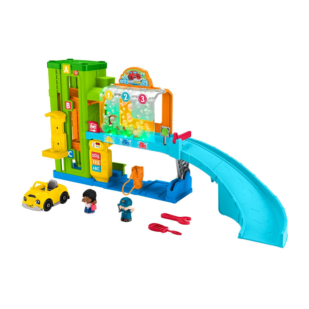 Fisher-Price – Set de juego Garaje aprendizaje Little People Fisher-Price.