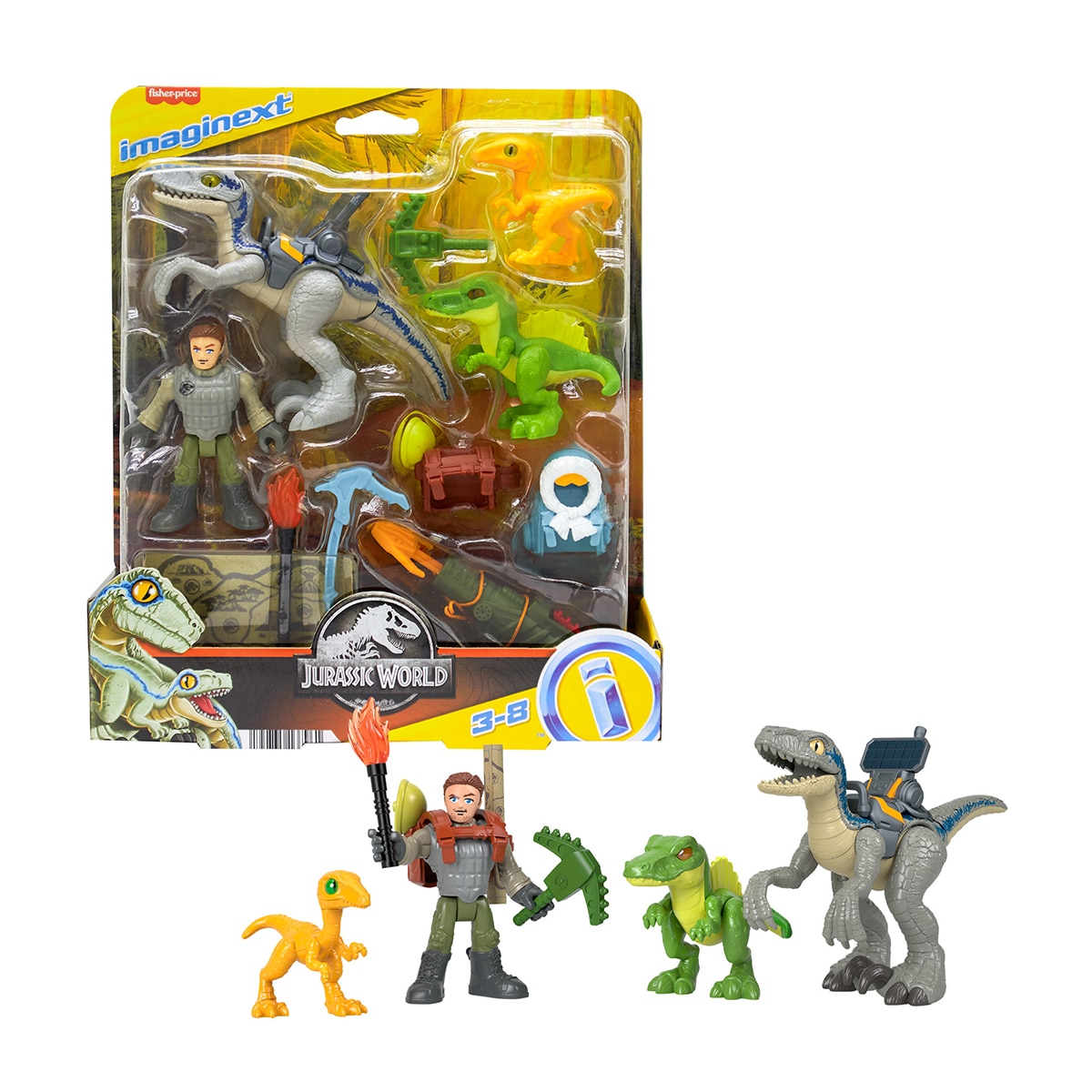 Imagen 0 de Pack Rastreo de dinousarios Jurassic World Imaginext Fisher-Price