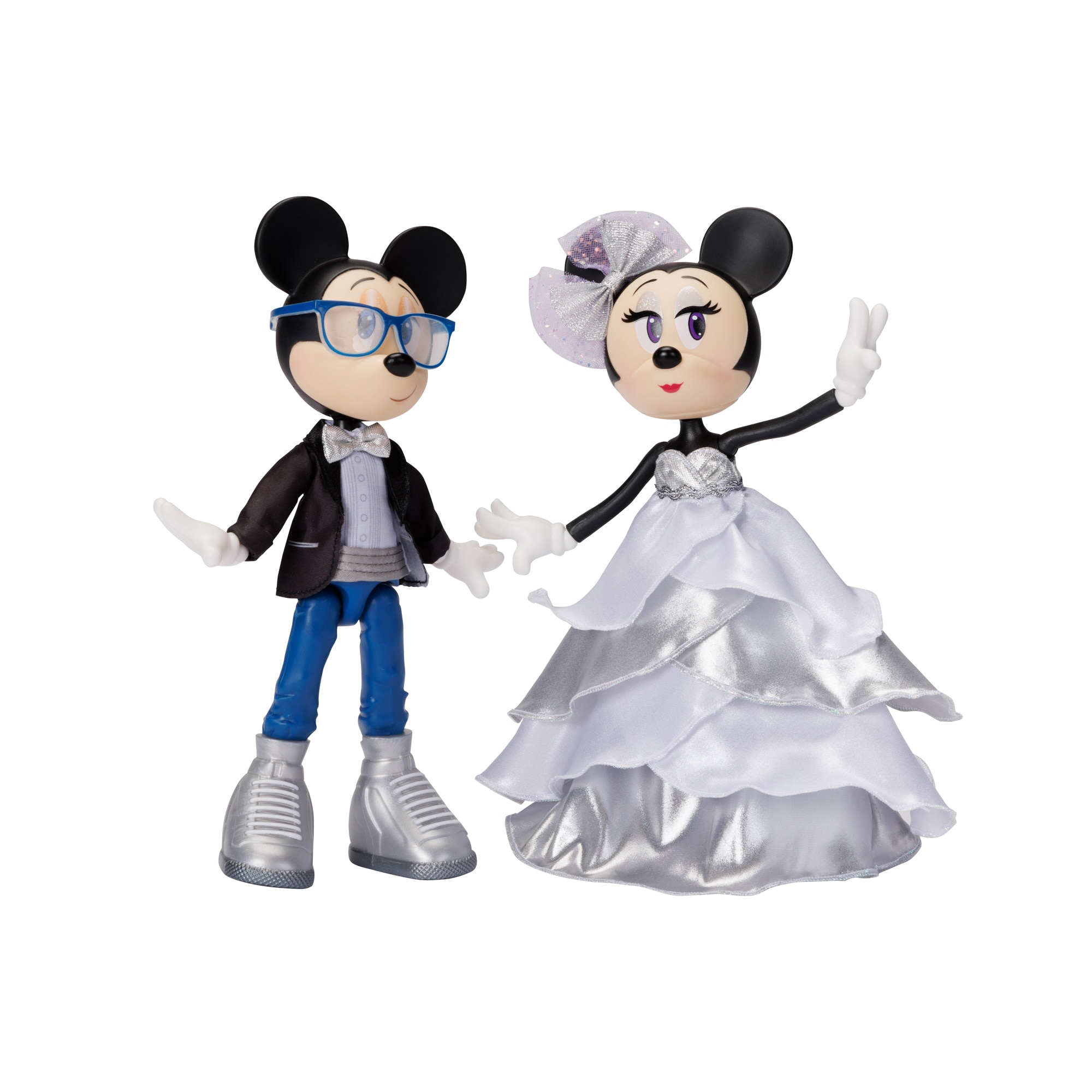 Set especial de Regalo con 2 Muñecas: Minnie & Mickey 25 cm Disney 100 Aniversario Jakks Pacific 2