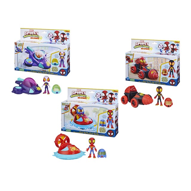 Imagen 0 de Set surtido Vehículo, figura y casco Spidey Hasbro