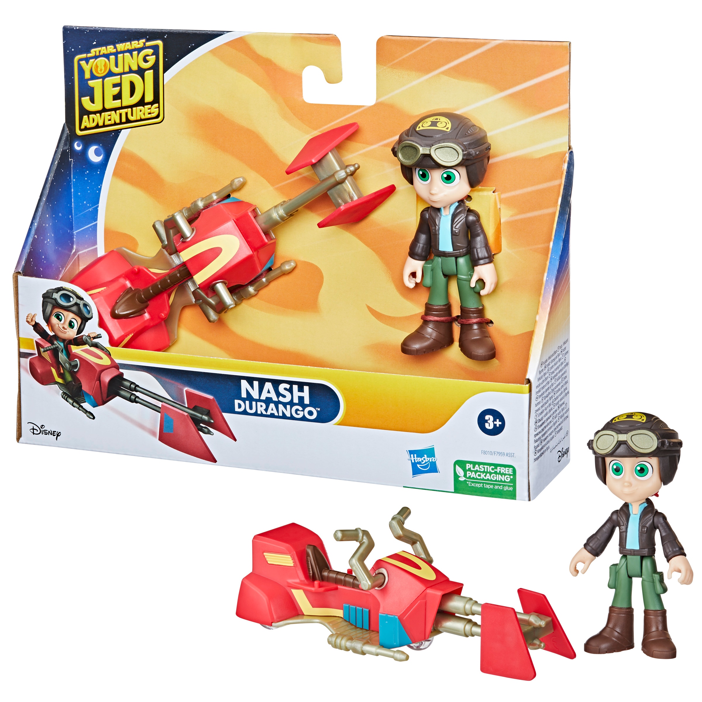 Figuras de acción surtidas con moto Speeder Young Jedi Star Wars Hasbro 2