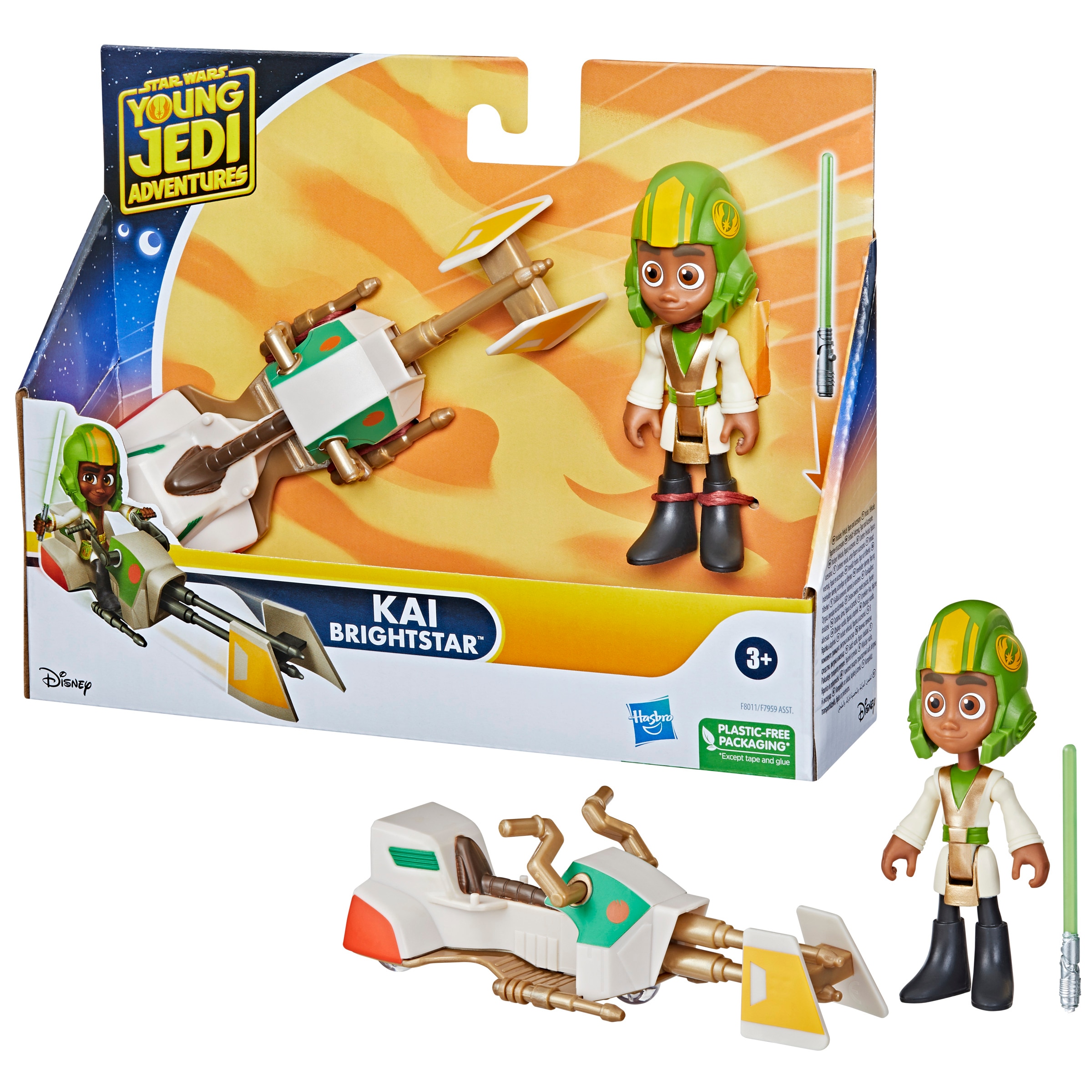 Figuras de acción surtidas con moto Speeder Young Jedi Star Wars Hasbro 6