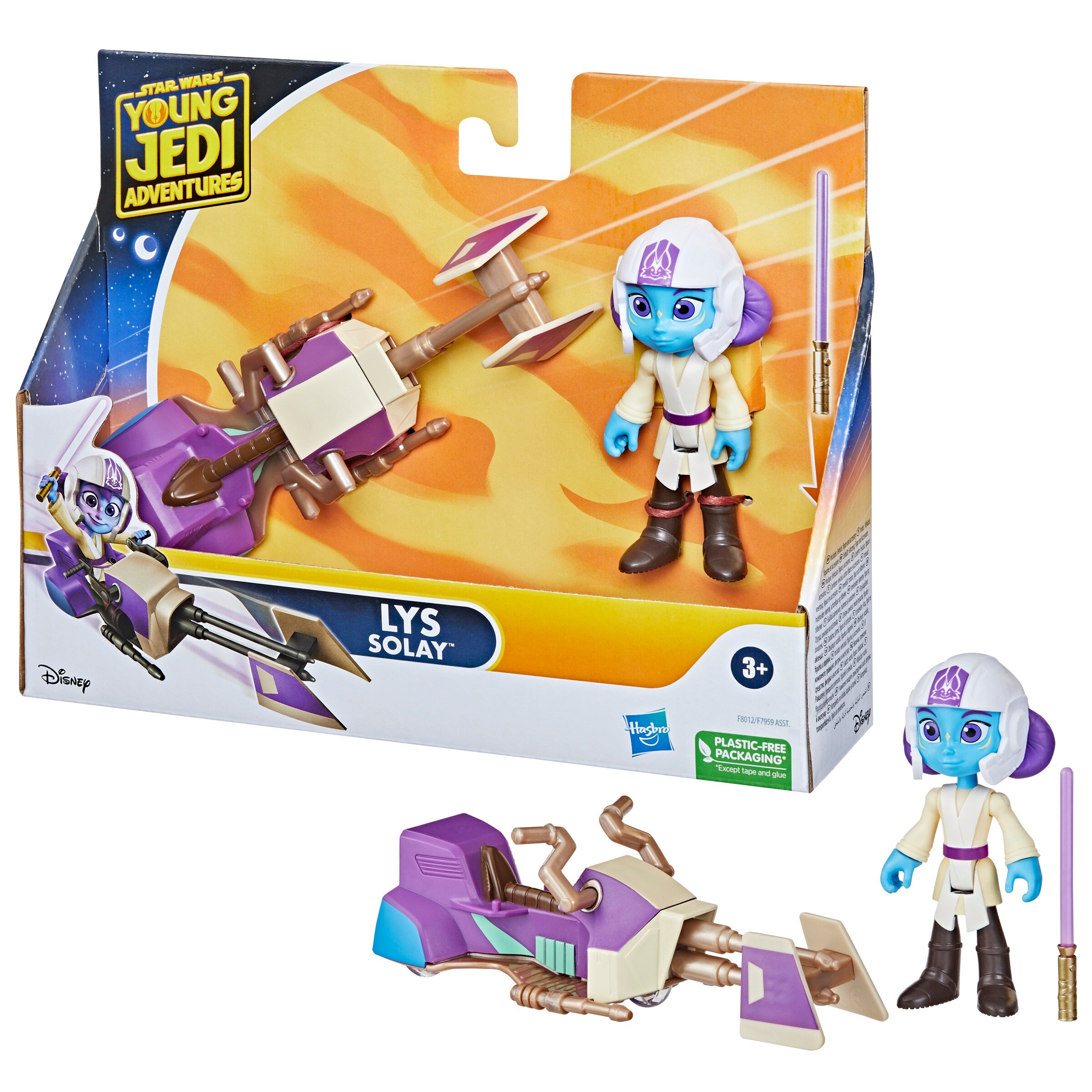 Figuras de acción surtidas con moto Speeder Young Jedi Star Wars Hasbro 10