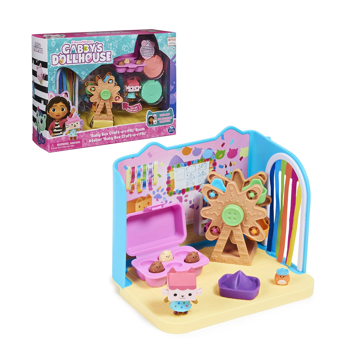 Habitación Deluxe Sala de Manualidades de Bebé Box Gabby's Dollhouse Spin Master 2