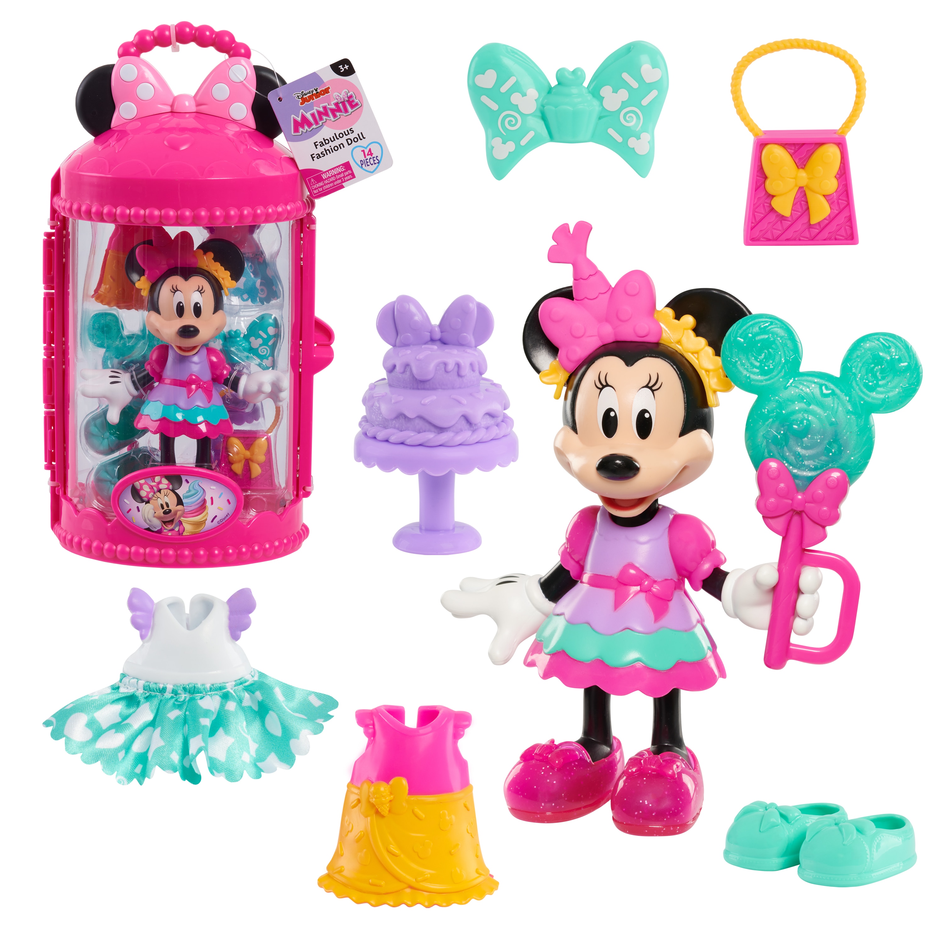 Automóvil de juguete con figuras articuladas Minnie Mouse Disney Just Play 3