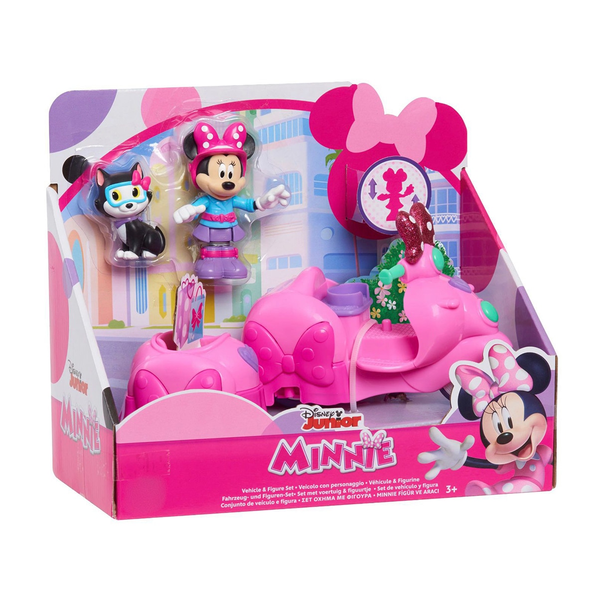 Automóvil de juguete con figuras articuladas Minnie Mouse Disney Just Play 4