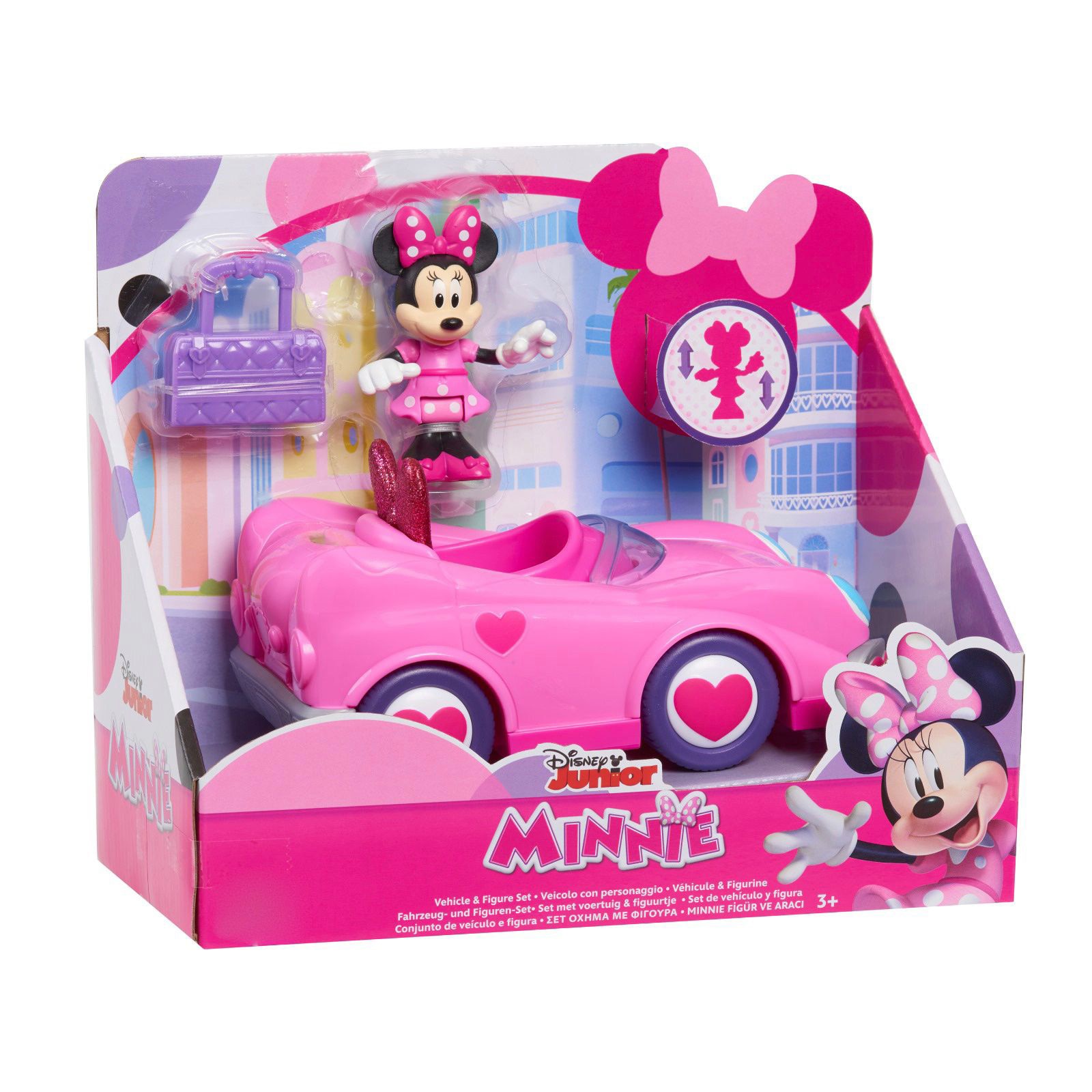 Automóvil de juguete con figuras articuladas Minnie Mouse Disney Just Play 5