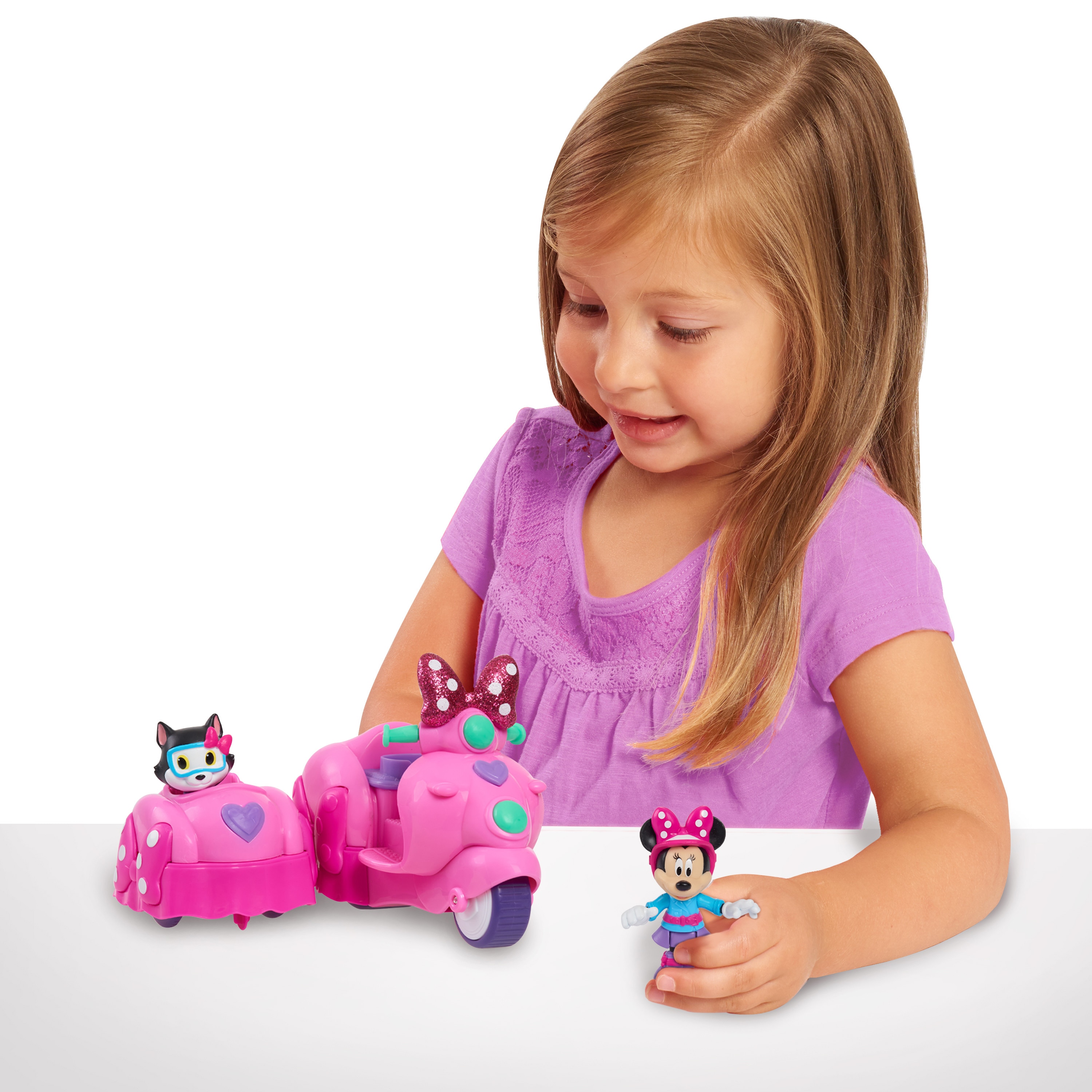 Automóvil de juguete con figuras articuladas Minnie Mouse Disney Just Play 7