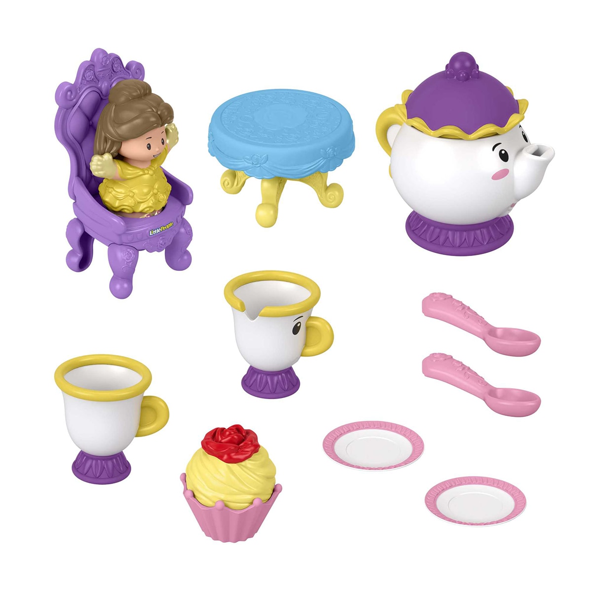 Juego de Té con Bella Disney Princesas Little People Fisher-Price 1