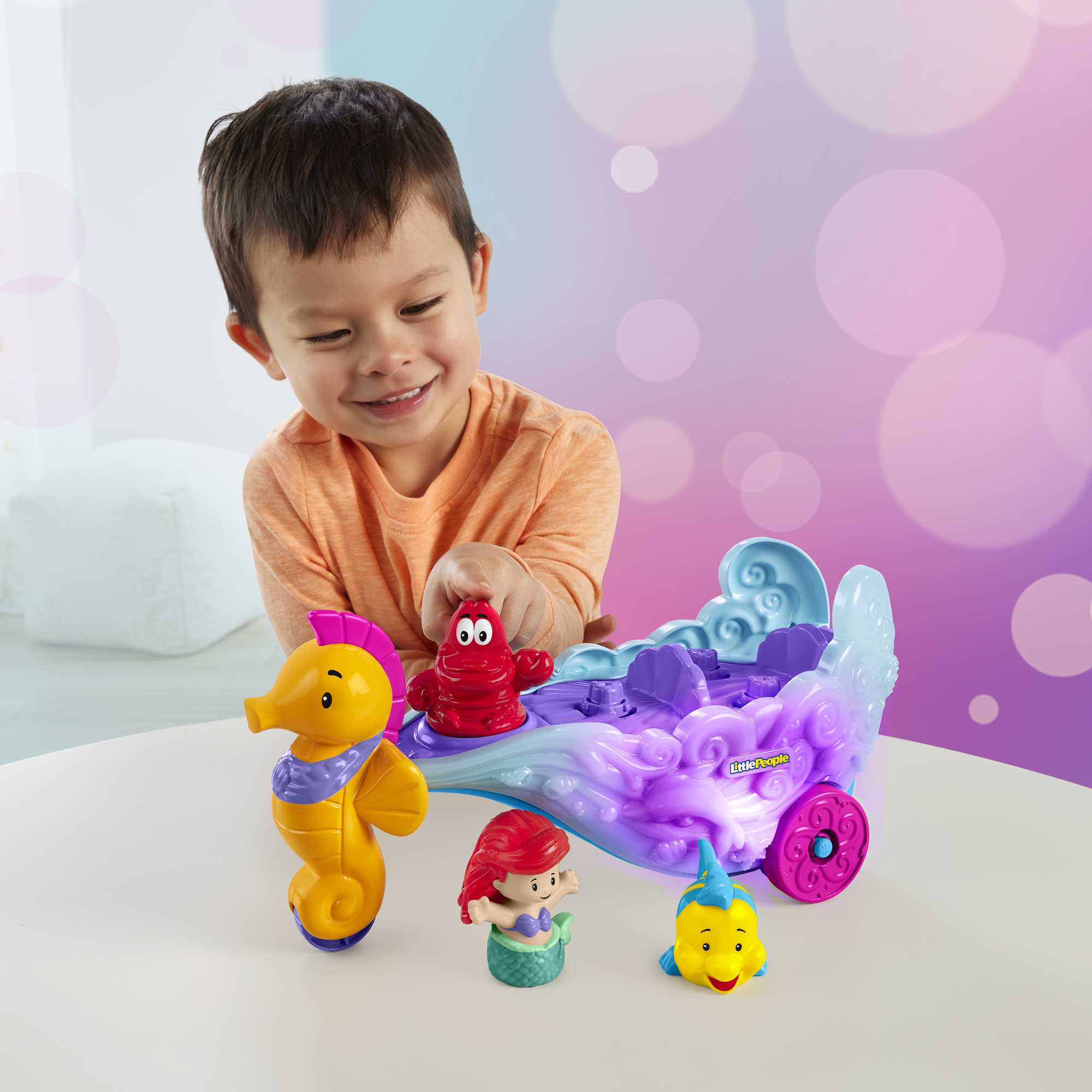 Carruaje marino Ariel y Flounder Disney Princesas Little People Fisher-Price 2