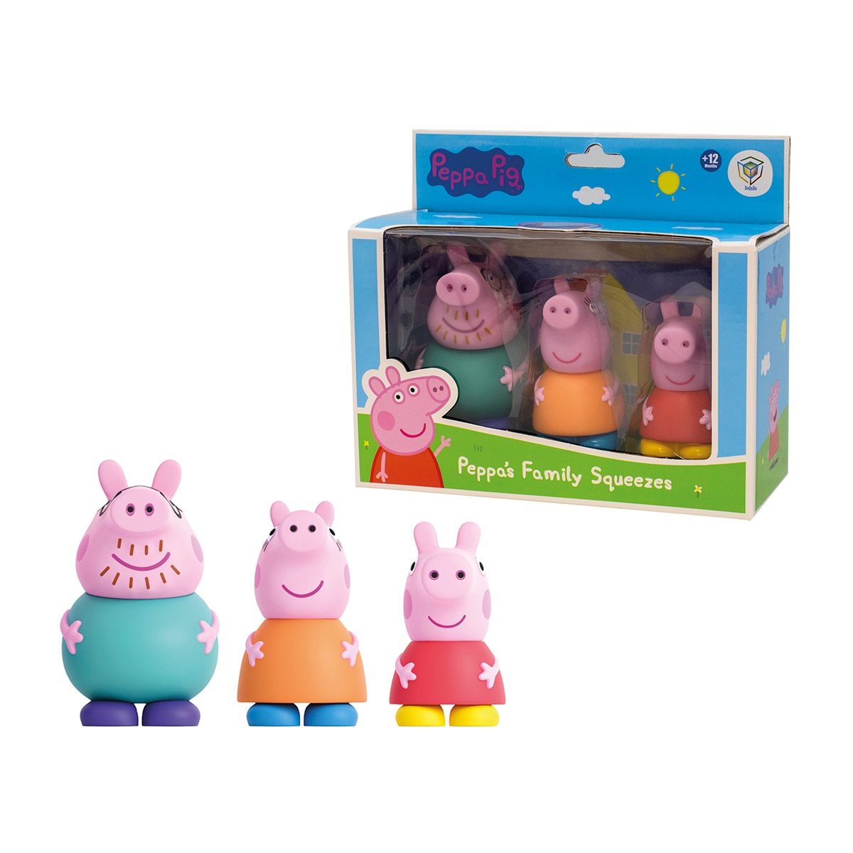 Imagen 0 de Pack 3 Figuras de baño Peppa Pig Deqube