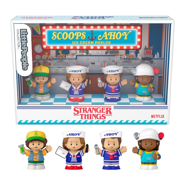 Pack 4 figuras Little People Collector Stranger Things Scoops Trop Fisher- Price