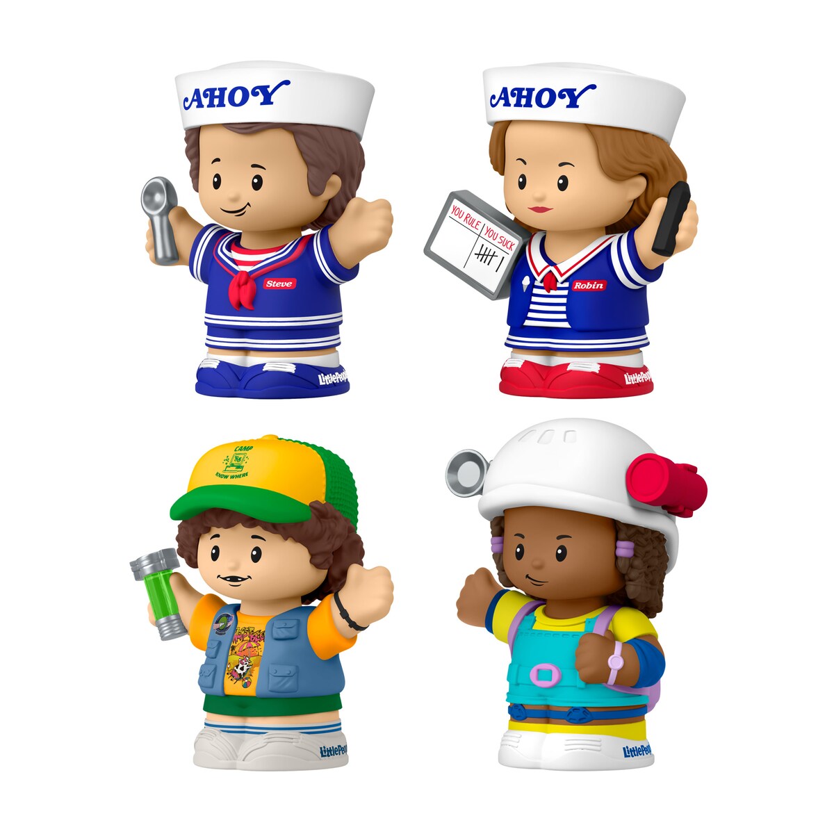Pack 4 figuras Little People Collector Stranger Things Scoops Trop Fisher- Price 3