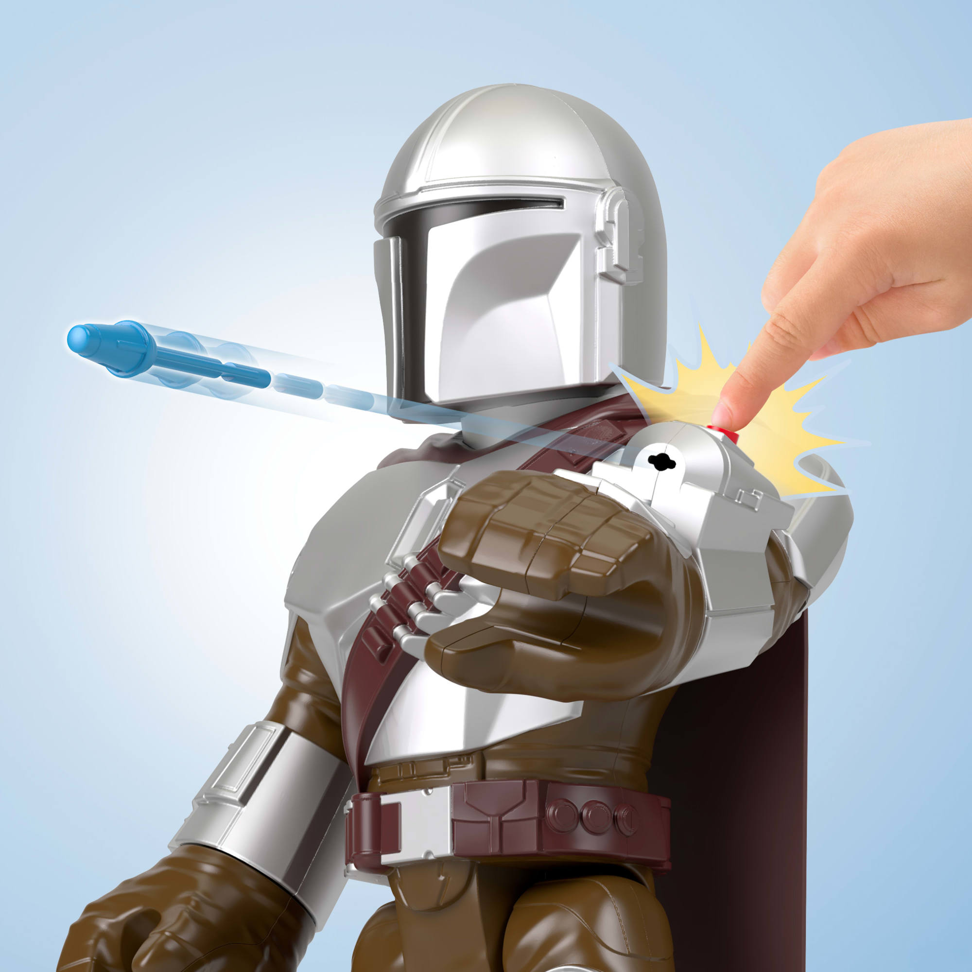 Figura de juguete XXL de más de 41cm Star Wars El Mandaloriano Fisher-Price Imaginext 4