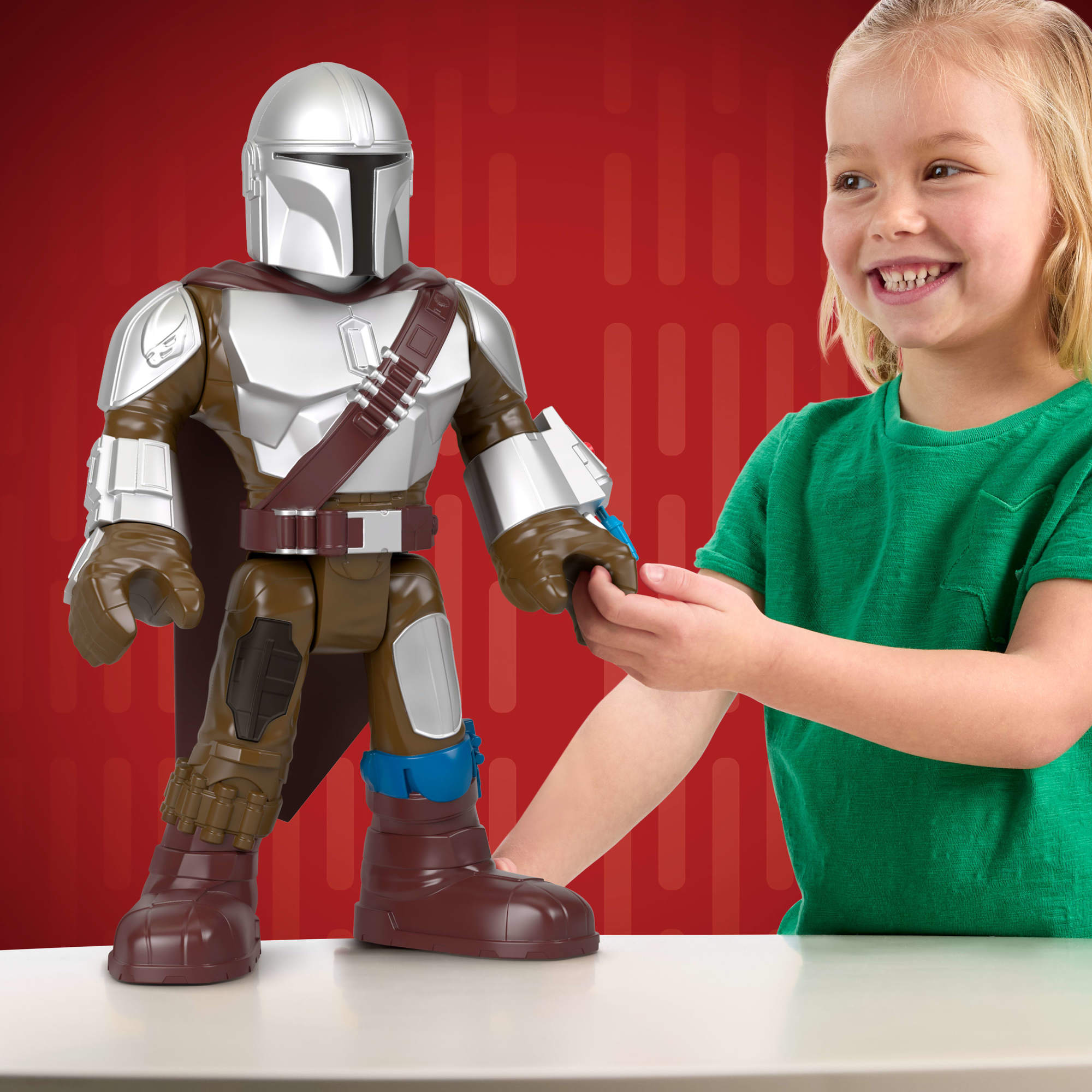 Figura de juguete XXL de más de 41cm Star Wars El Mandaloriano Fisher-Price Imaginext 6