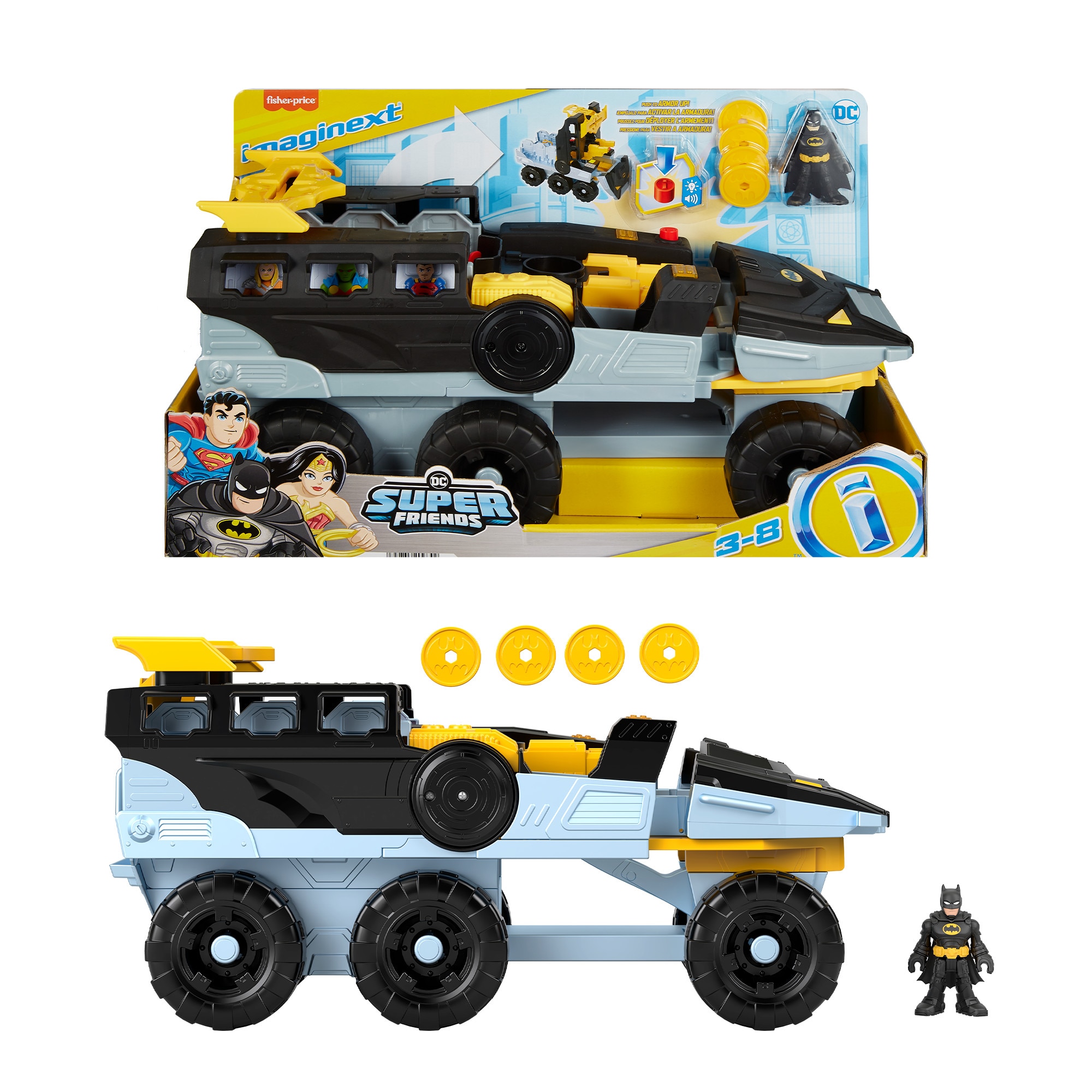 Imaginext – Vehículo Bat-tanque transformable DC Super Friends Fisher-Price Imaginext.