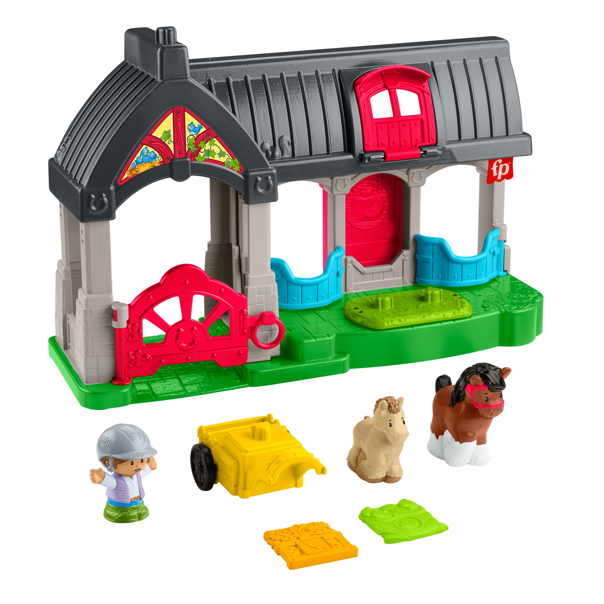 Fisher-Price – Set de juego Establo de caballos Little People Fisher-Price.