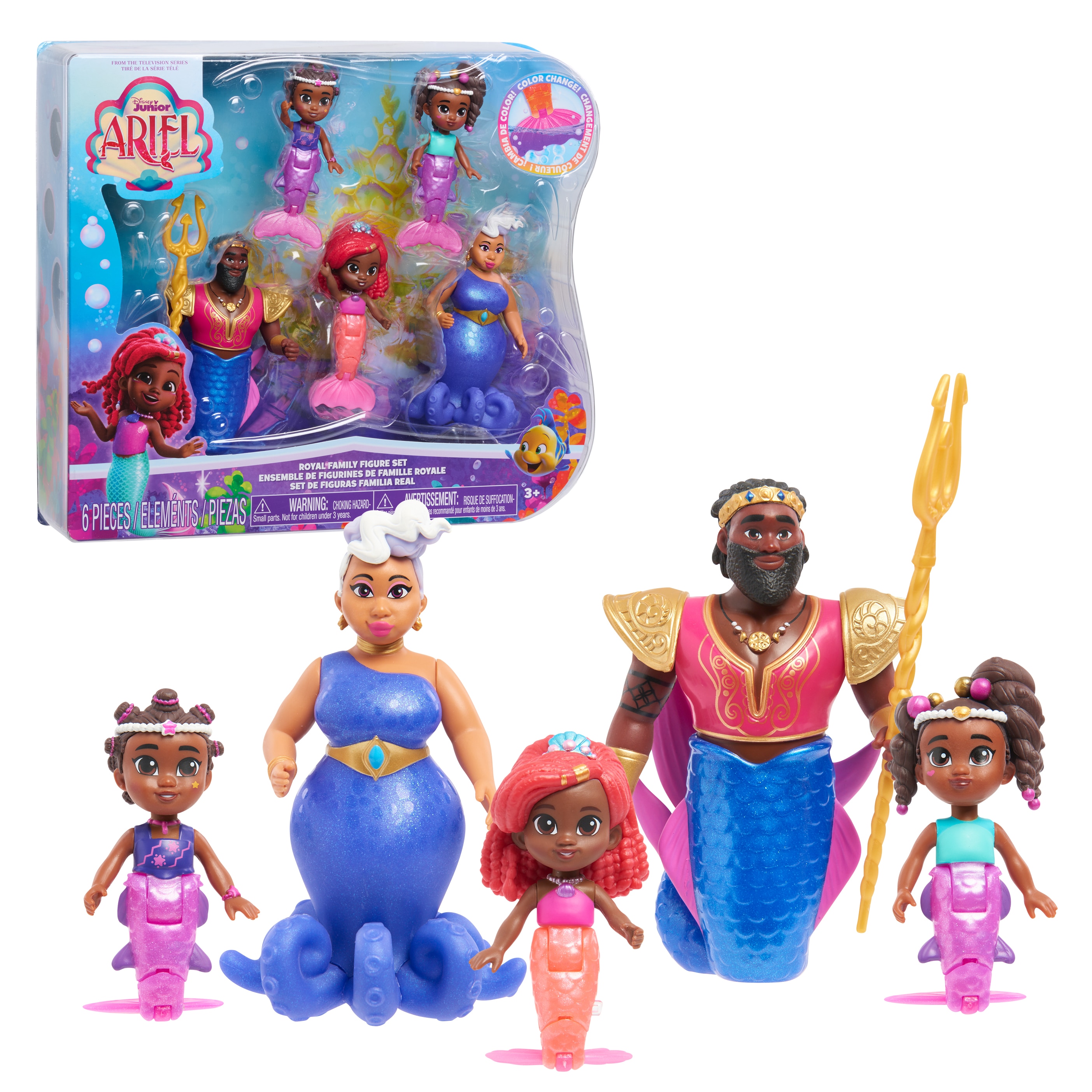 Set Figuras Ariel Jr Royal Family Disney Just Play 3