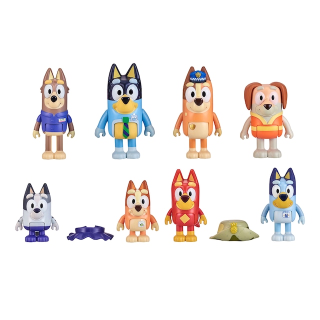 Set 8 Figuras Bluey Famosa