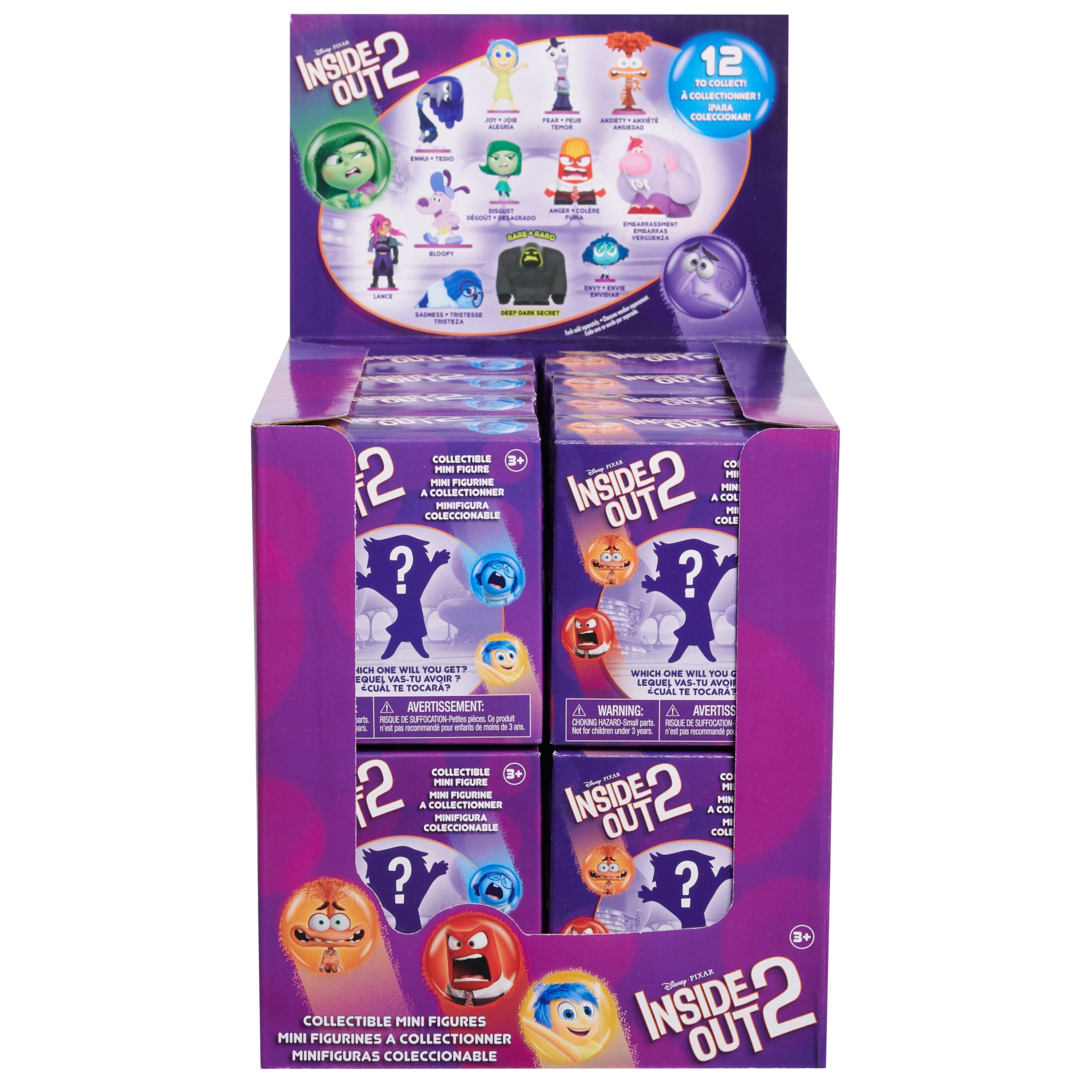 Figura sorpresa coleccionable Inside out 2 3