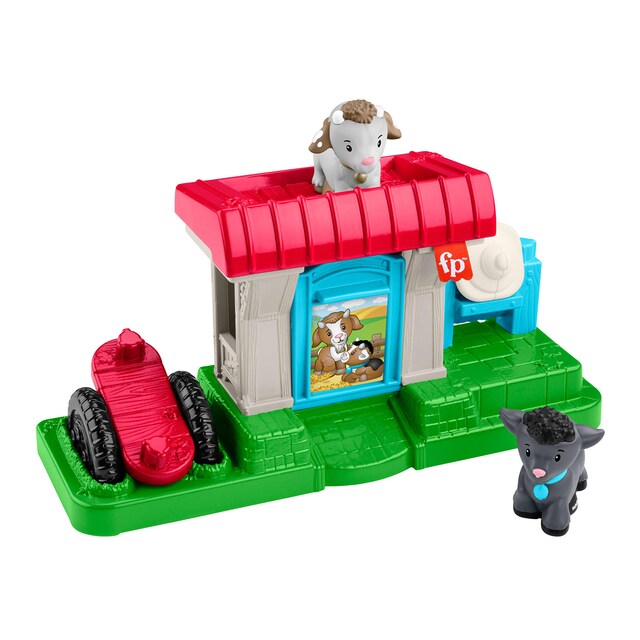 Imagen 0 de Fisher-Price Little People Campo de cabritas Alimenta y juega, conn dos figuras y un accesorio para niños y niñas pequeños a partir de 1 año