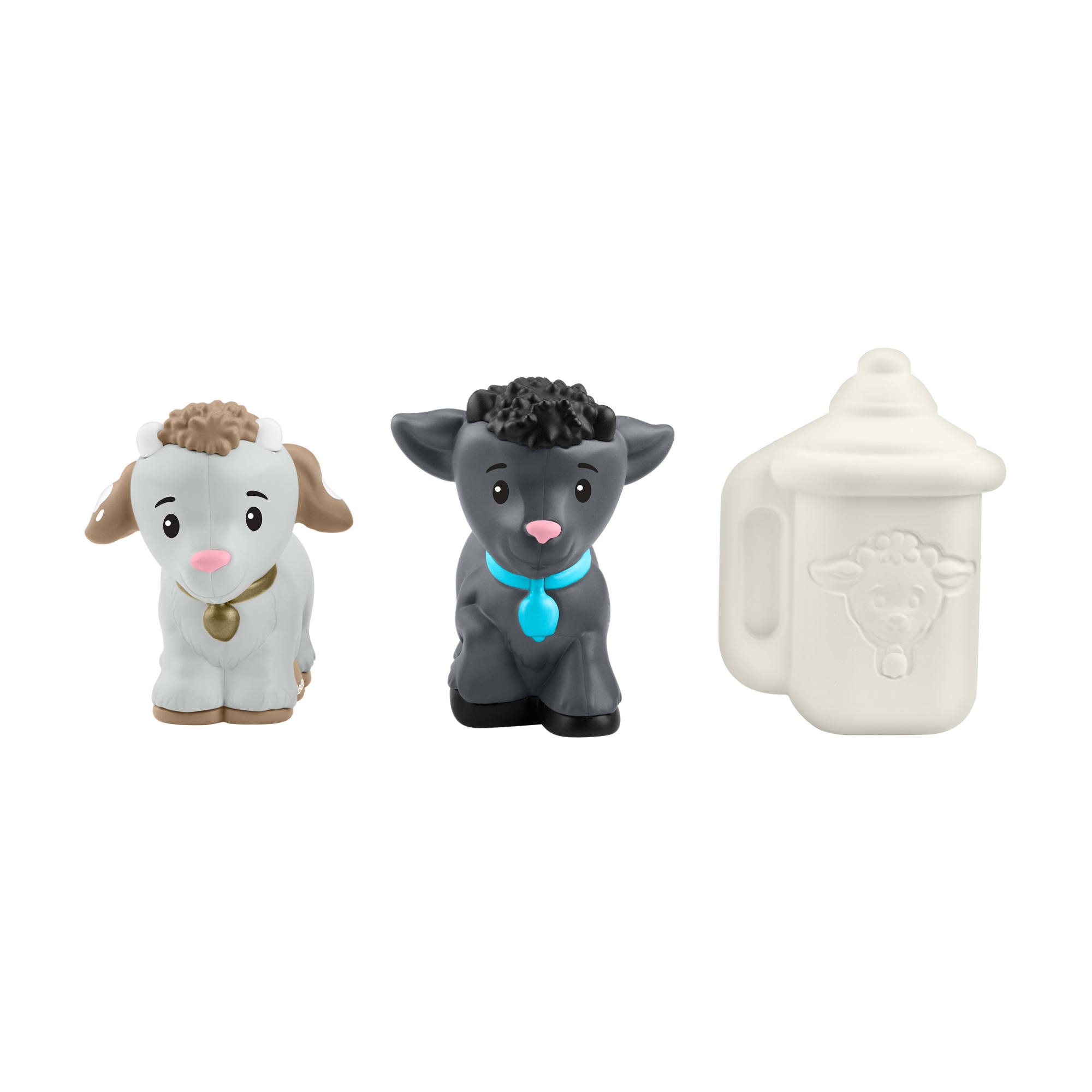 Fisher-Price Little People Campo de cabritas Alimenta y juega, conn dos figuras y un accesorio para niños y niñas pequeños a partir de 1 año 4