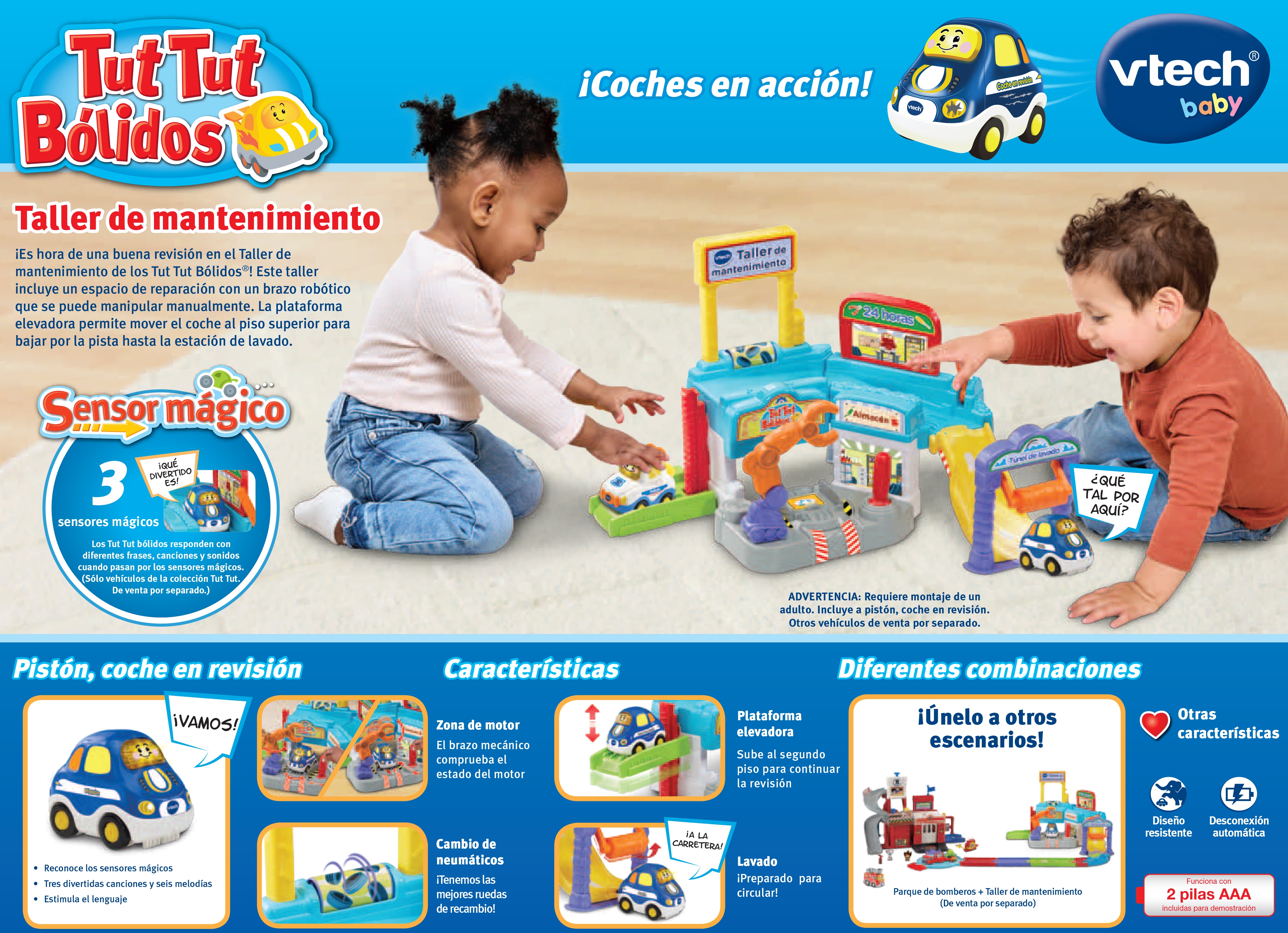 Playset Taller de mantenimiento Tut Tut Bólidos Vtech 5