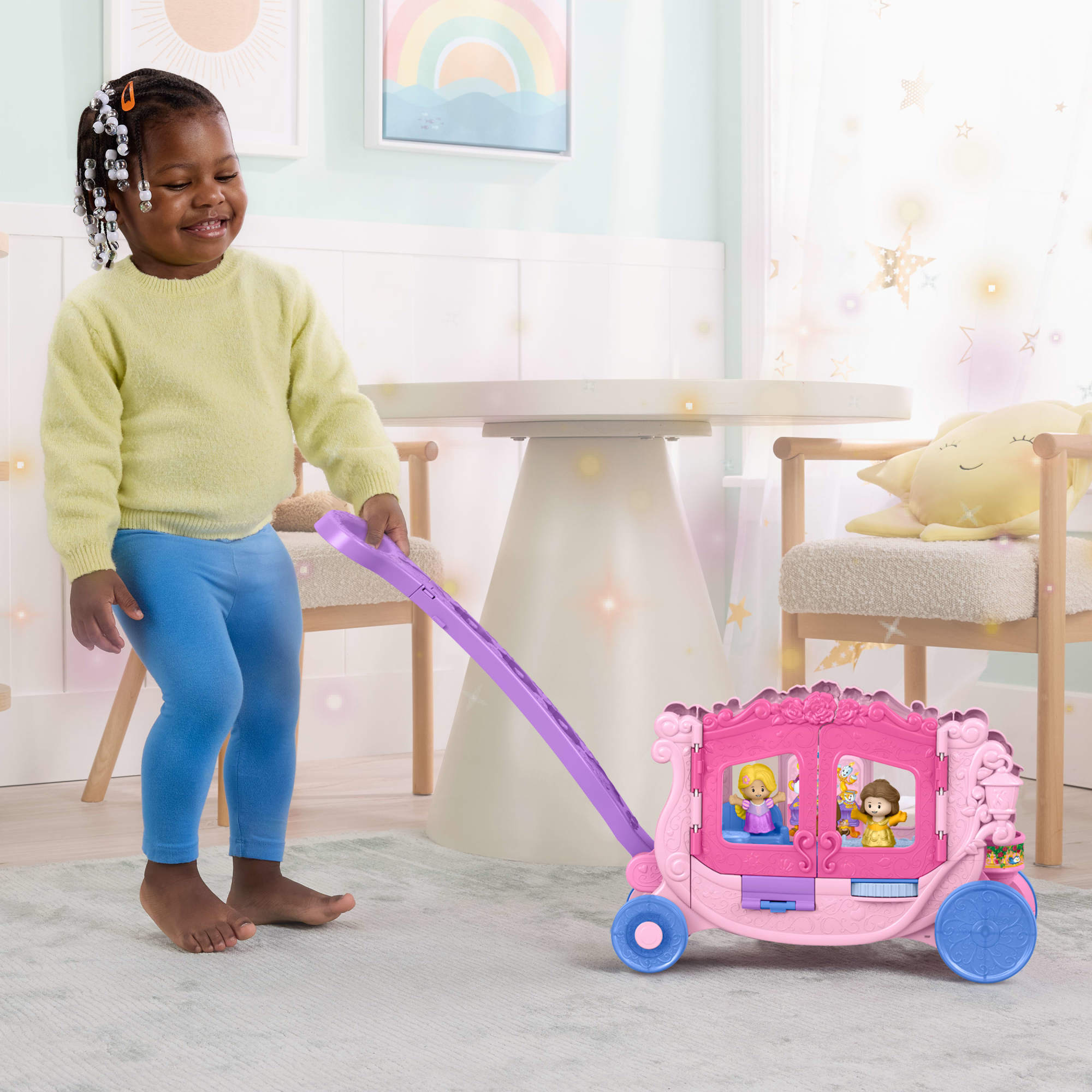 Conjunto de juego Carroza musical con figuras Little People Disney Princesas Fisher-Price 2