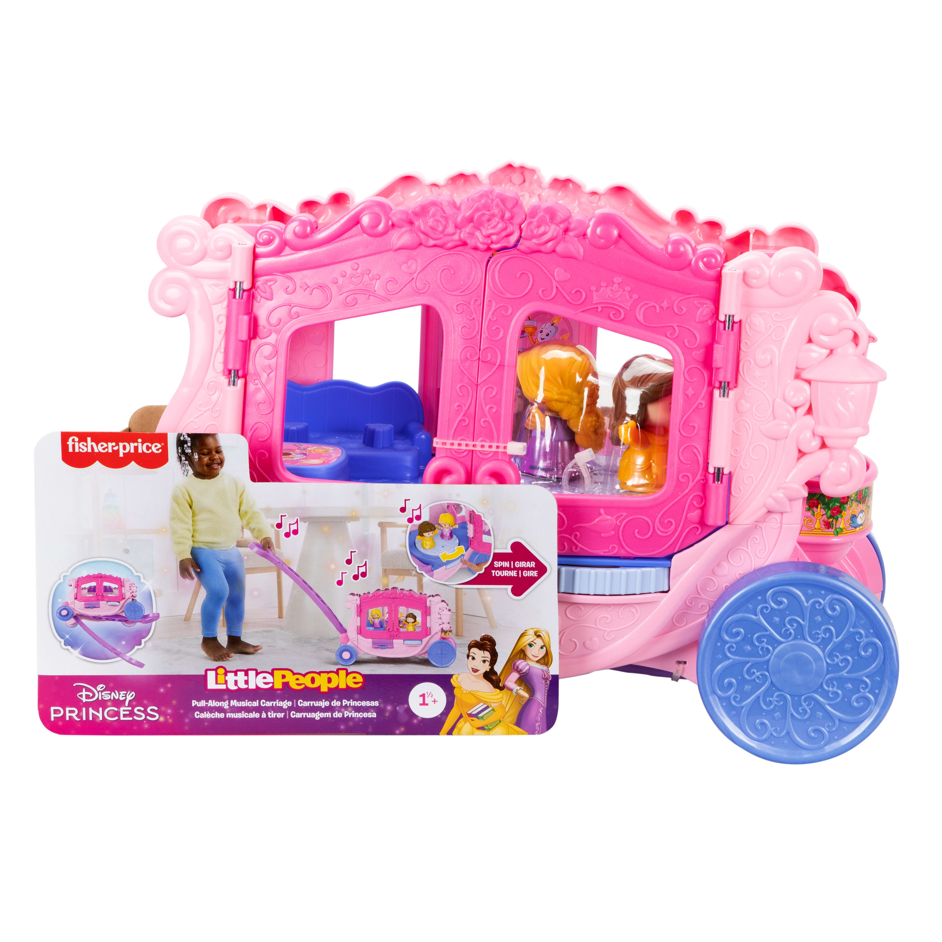 Conjunto de juego Carroza musical con figuras Little People Disney Princesas Fisher-Price 6