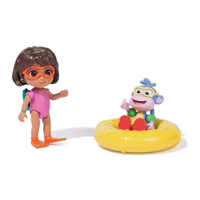 Figuras Pack de Aventura Dora y Botas con accesorios de baño Dora la Exploradora