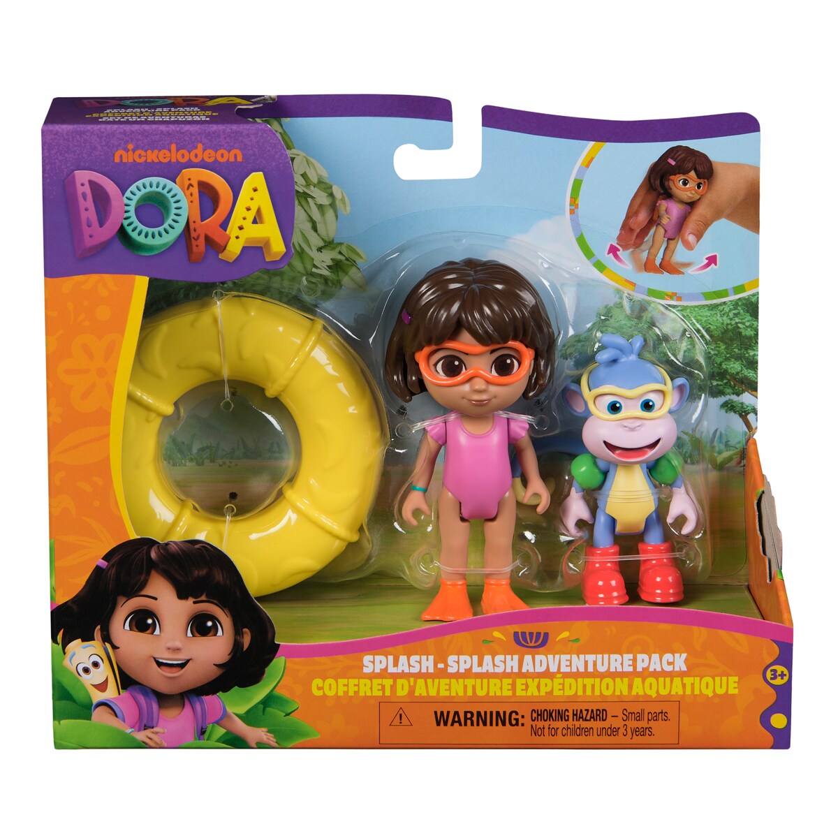 Figuras Pack de Aventura Dora e Botas com acessórios de banho Dora, a Exploradora 2