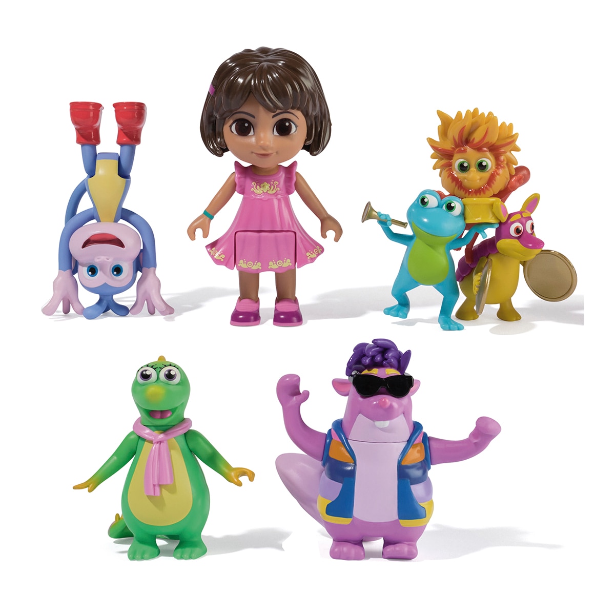 Imagen 0 de Figuras Paquete regalo Dora y sus amigos (Dora, Botas, Tico, Isa y el trío de la selva) Dora la Exploradora