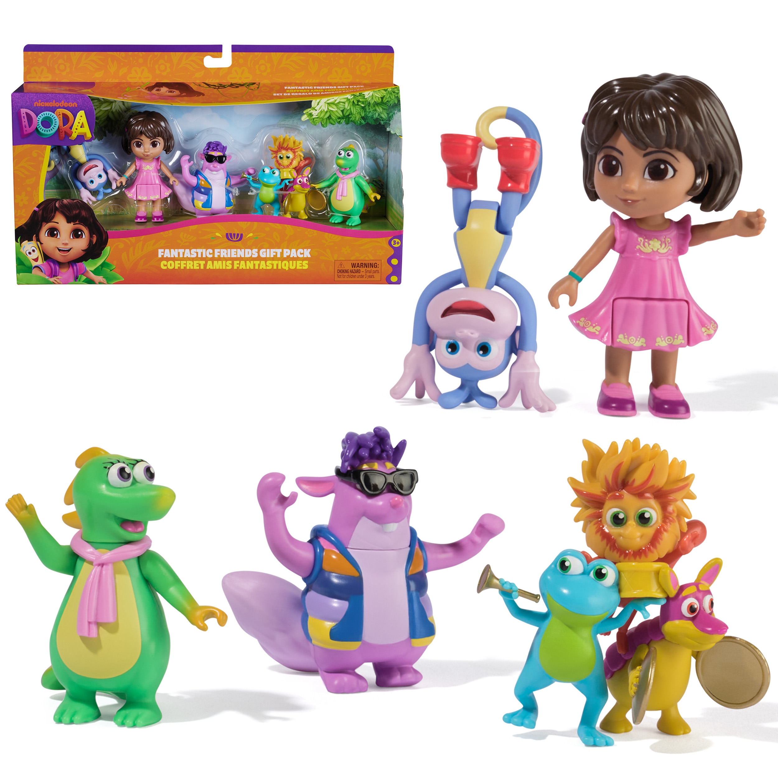 Figuras Paquete regalo Dora y sus amigos (Dora, Botas, Tico, Isa y el trío de la selva) Dora la Exploradora 2