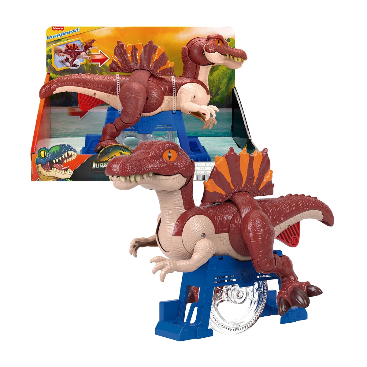 Imaginext – Juguete Spinosaurus corredor Dinosaurio Jurassic World Imaginext Fisher-Price.