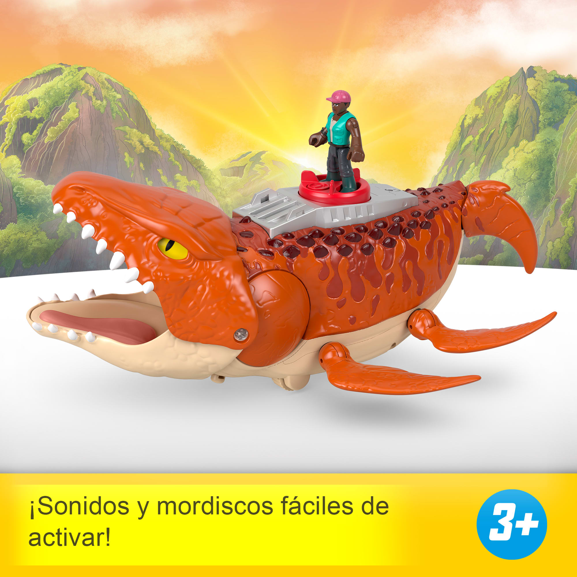 Juguete Mosasaurus caza y atrapa Dinosaurio Jurassic World Imaginext Fisher-Price 4