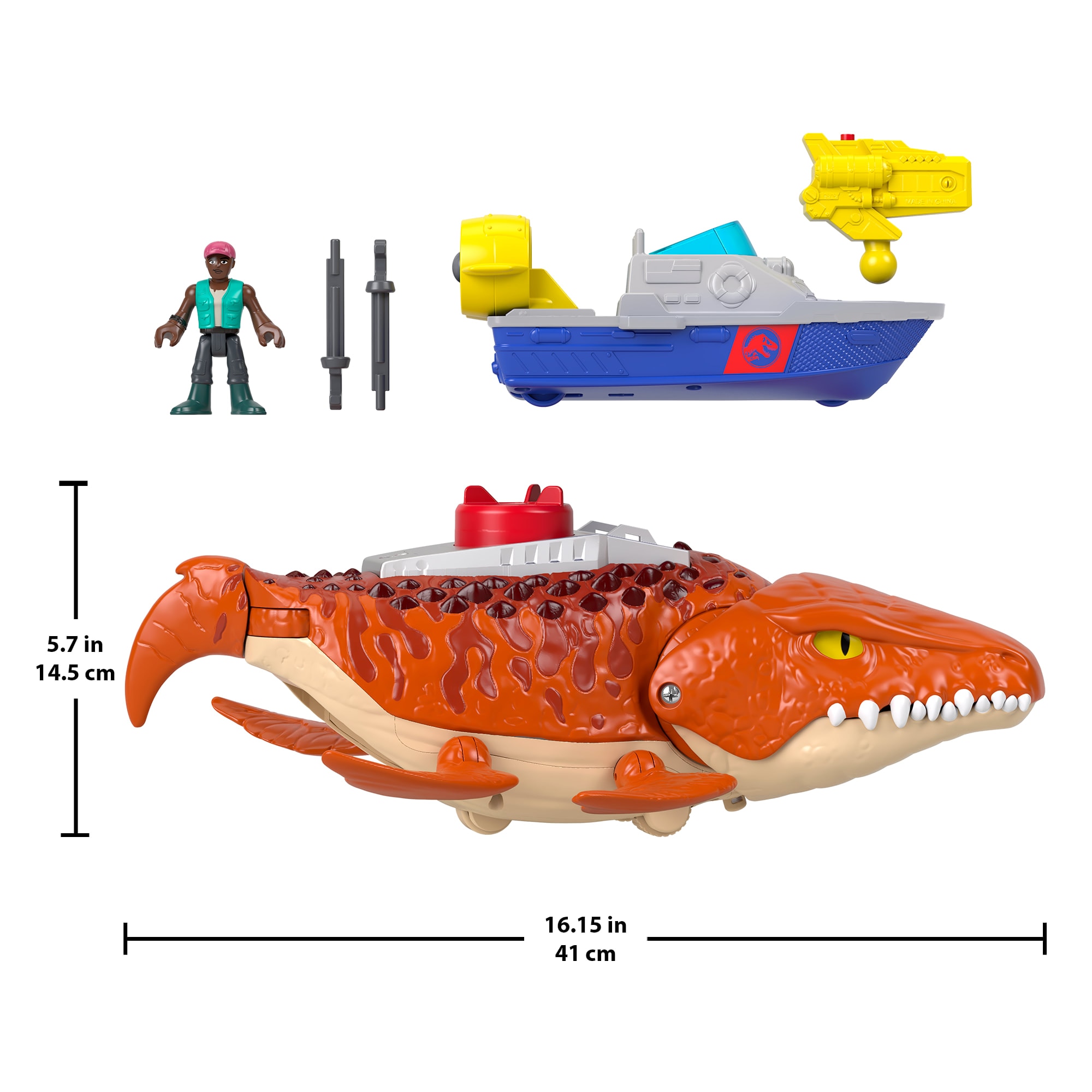 Juguete Mosasaurus caza y atrapa Dinosaurio Jurassic World Imaginext Fisher-Price 6