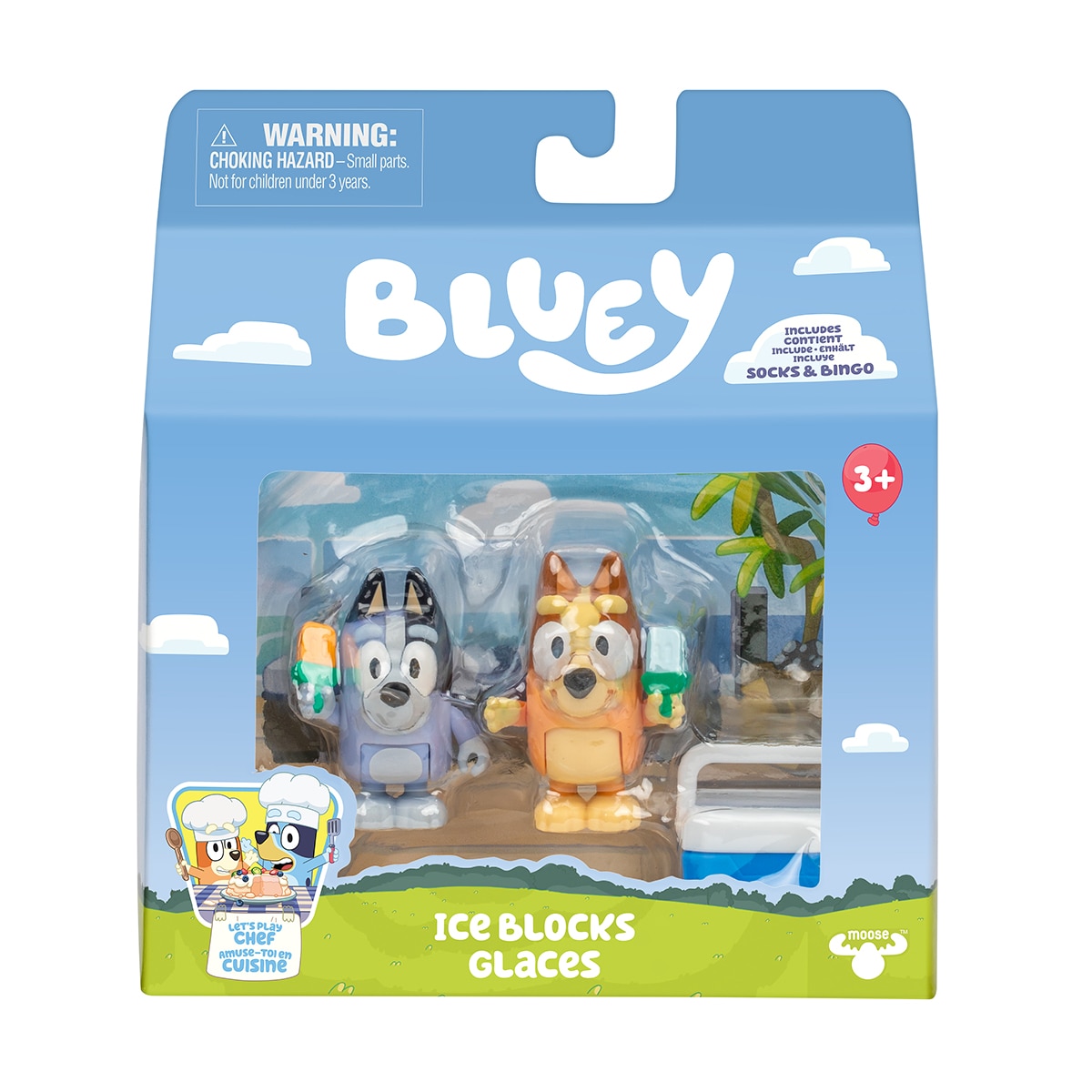 Pack de 2 Figuras Let'S Play Chef Bluey Moose 9