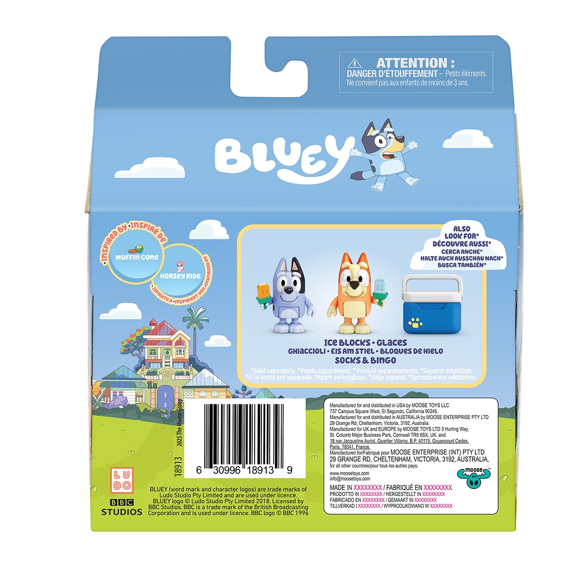 Pack de 2 Figuras Let'S Play Chef Bluey Moose 10