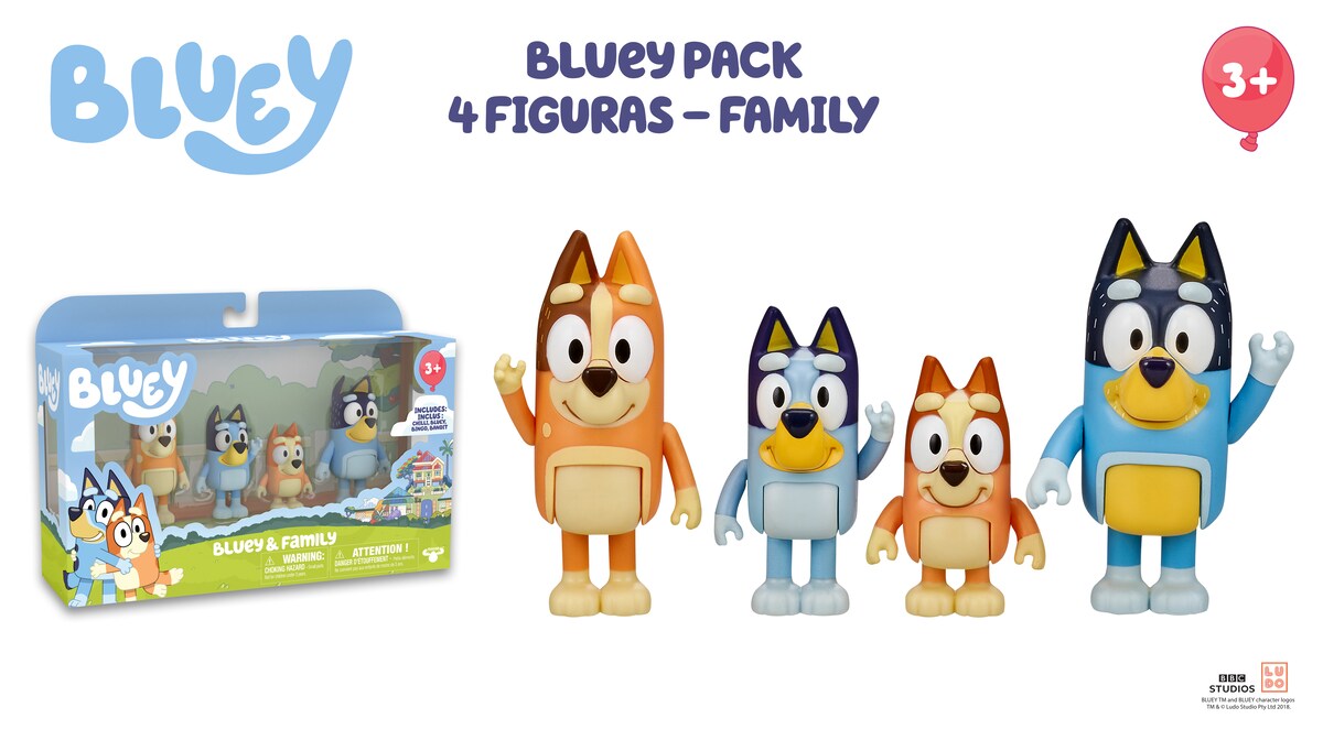 Bluey Pack 4 Figuras - Family 3