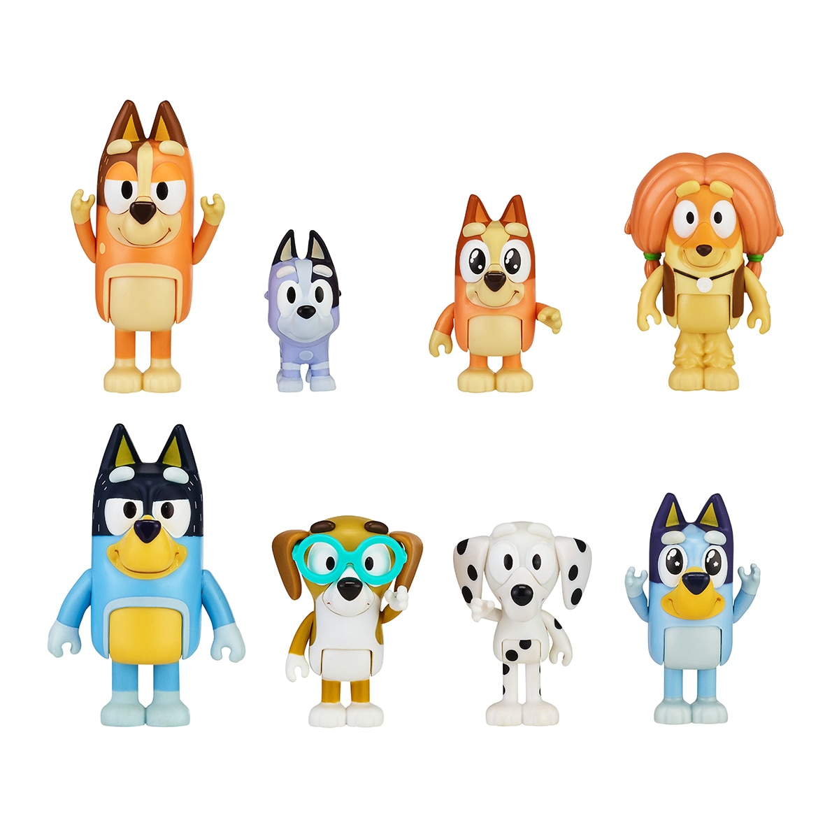 Pack de 8 figuras de la Familia y amigos Bluey Moose 2