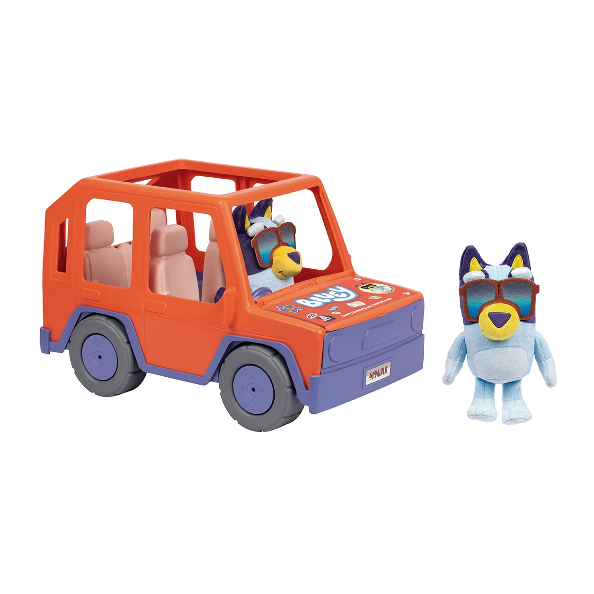 Bluey – Bluey y amigos gran 4X4 de los Heeler y peluche Bluey Moose.