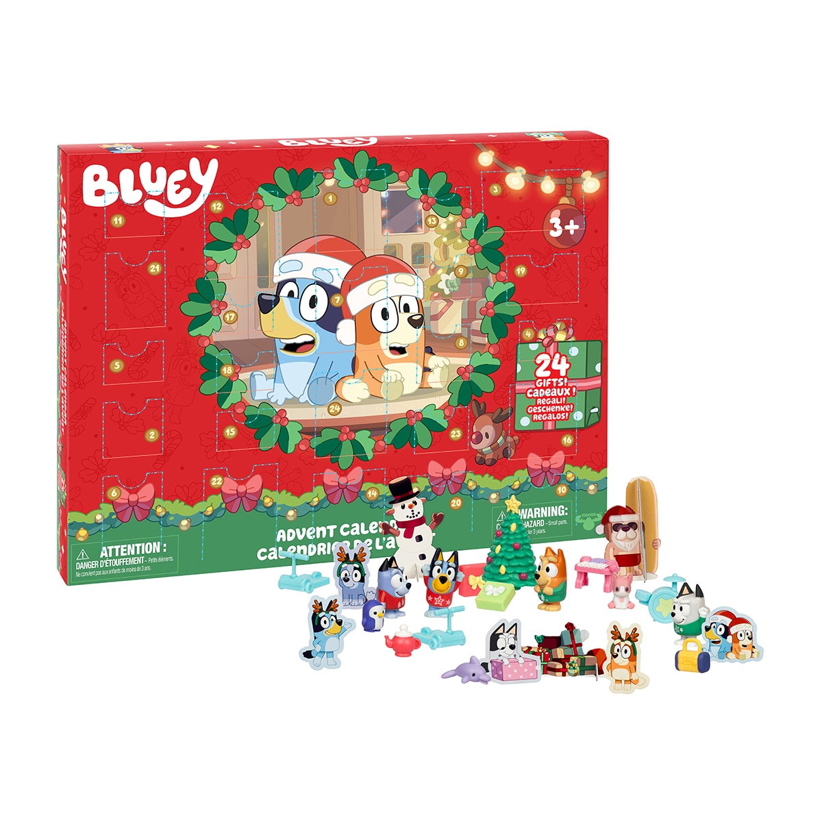 Bluey – Calendario de adviento con figuritas Bluey Moose.