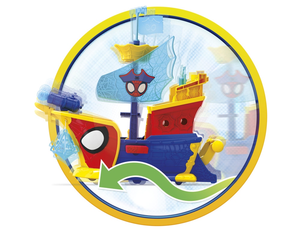 Set Water-Webs Barco pirata con telarañas y burbujas Spidey And His Amazing Friends Marvel 7