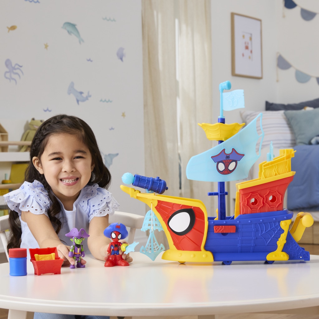 Set Water-Webs Barco pirata con telarañas y burbujas Spidey And His Amazing Friends Marvel 11