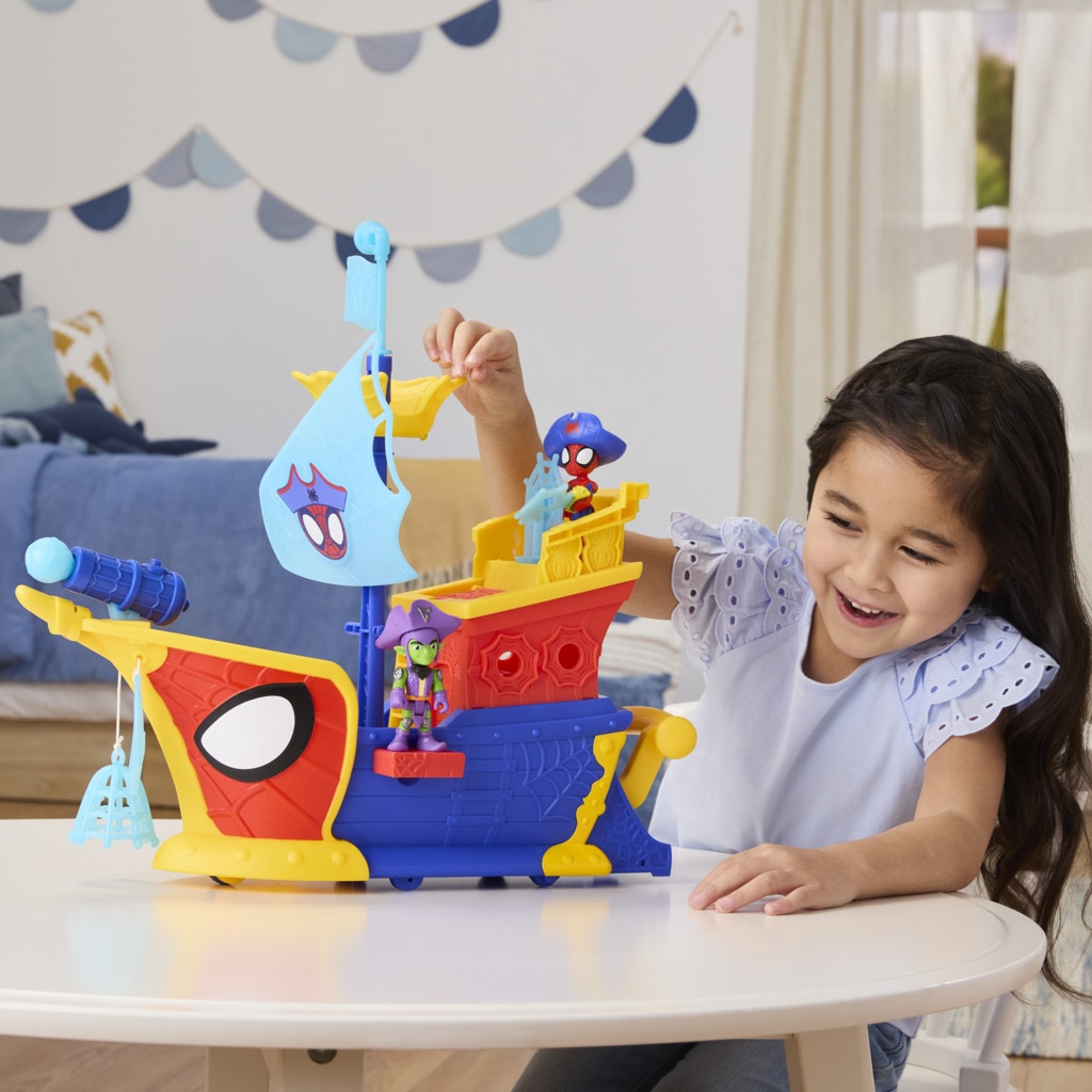 Set Water-Webs Barco pirata con telarañas y burbujas Spidey And His Amazing Friends Marvel 15
