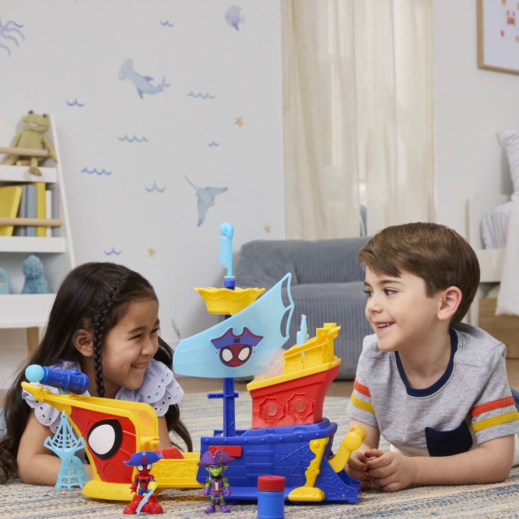 Set Water-Webs Barco pirata con telarañas y burbujas Spidey And His Amazing Friends Marvel 17