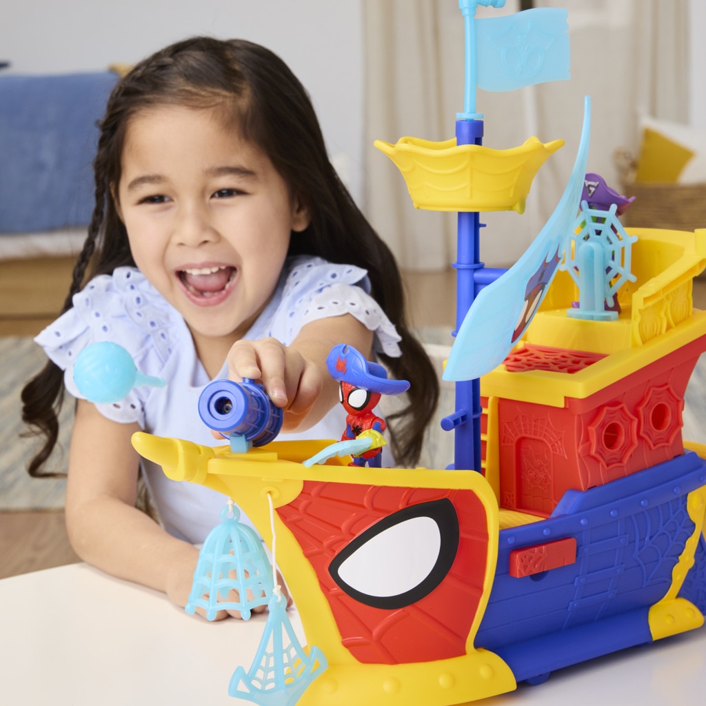 Set Water-Webs Barco pirata con telarañas y burbujas Spidey And His Amazing Friends Marvel 19