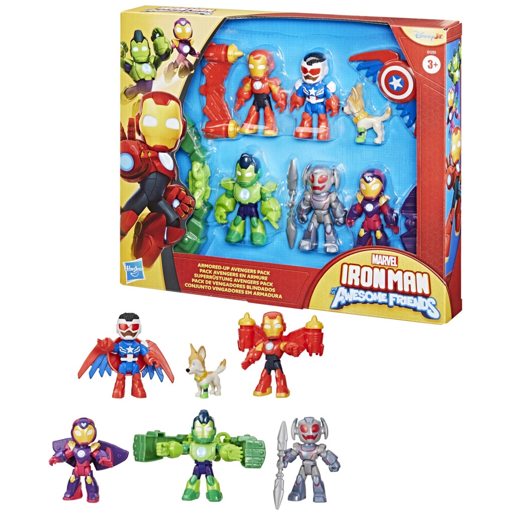Pack de vengadores blindados Iron Man And His Awesome Friends Marvel 2