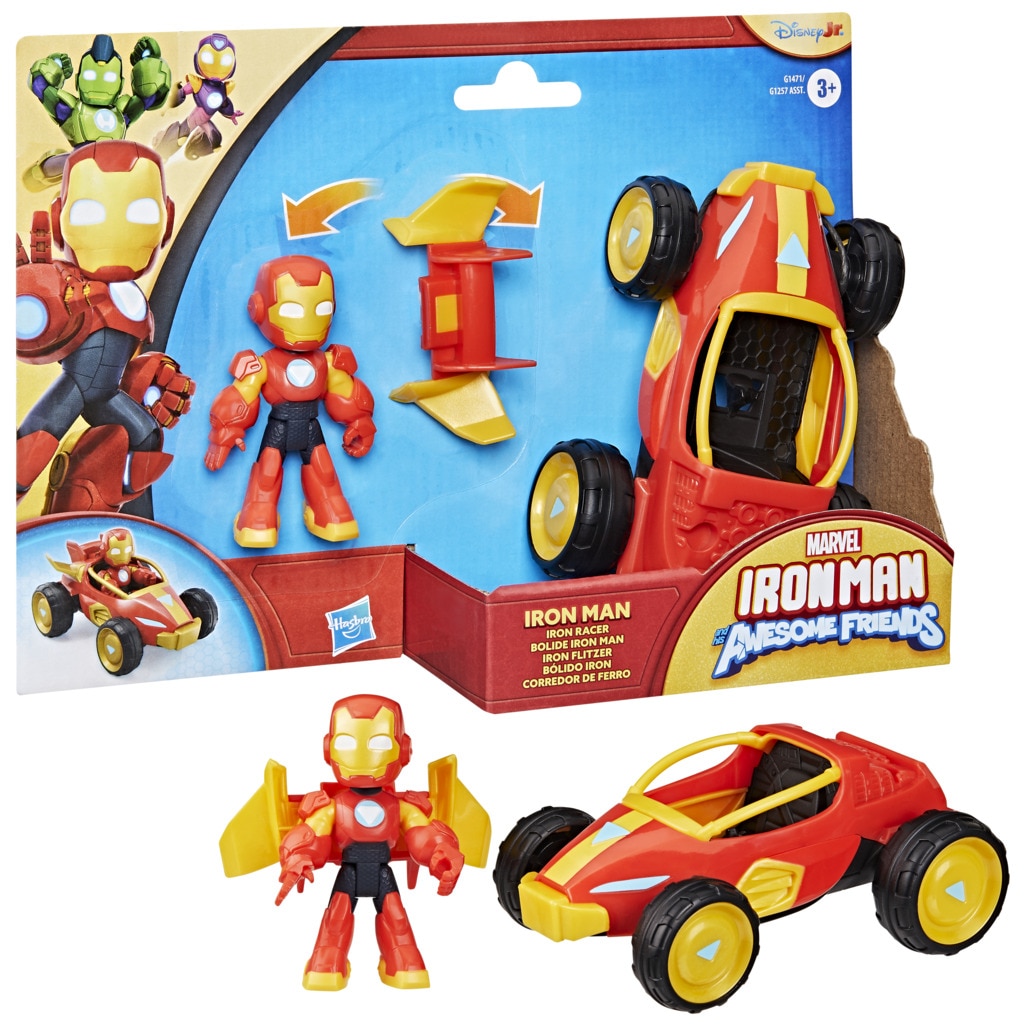 Set Figuras de acción y vehículos Iron Man And His Awesome Friends Marvel 5